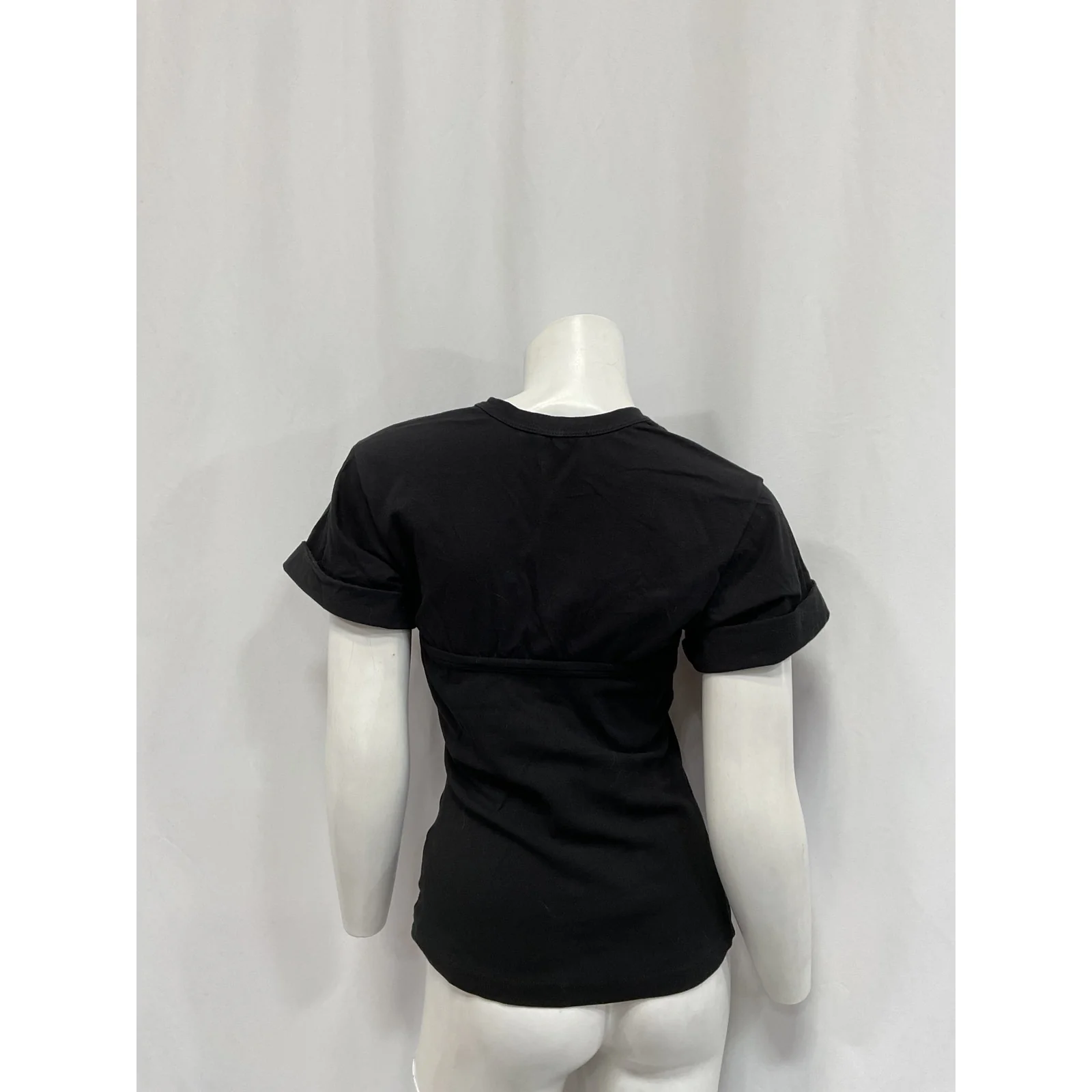 A.L.C. 'Frankie' Black Cotton T-Shirt Size S - Image 3