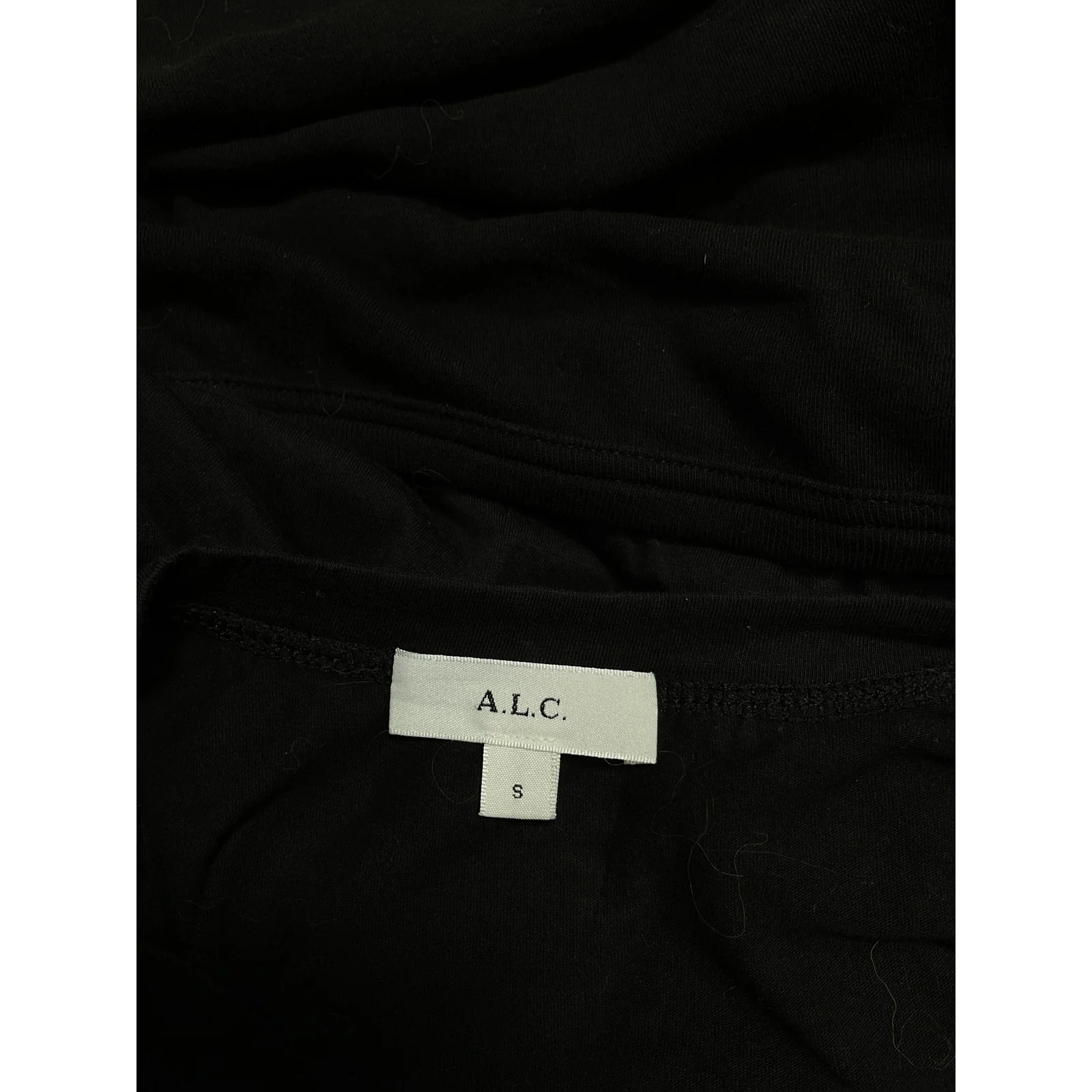 A.L.C. 'Frankie' Black Cotton T-Shirt Size S - Image 4