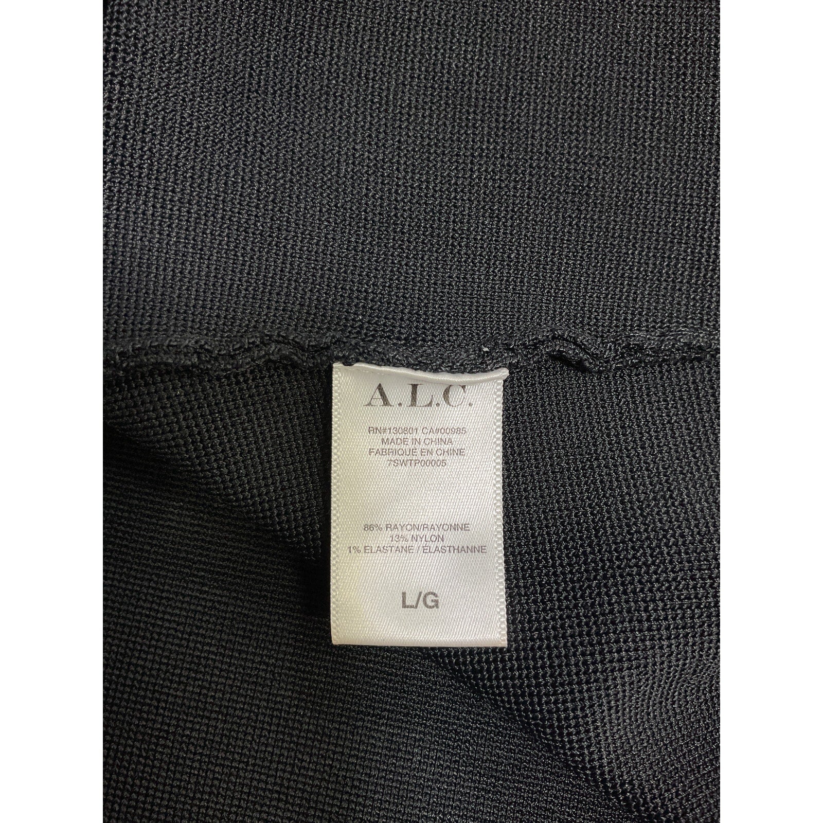 A.L.C. 'Lia' Black Rayon Cropped Tank Top Size L - Image 3