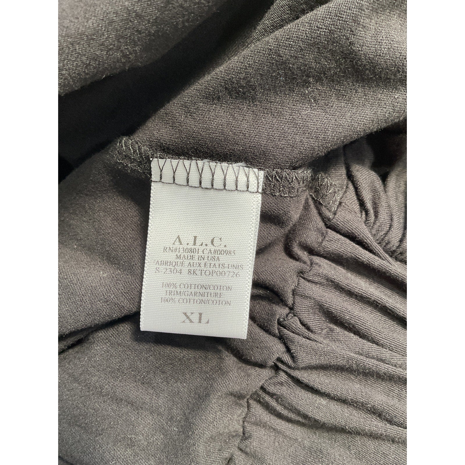 A.L.C. 'Mimi' Black Tee Size M - Image 5