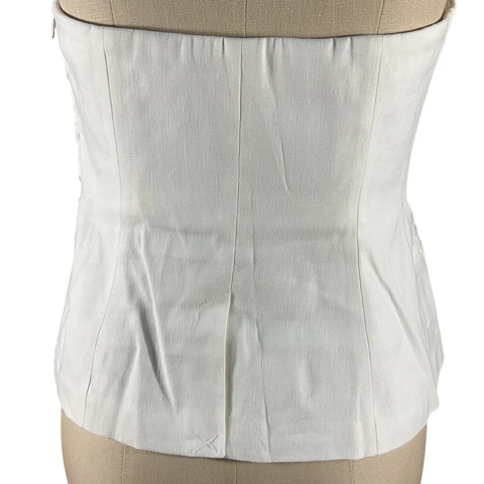 A.L.C. Structured White Renee Bustier Top Size 6 - Image 3