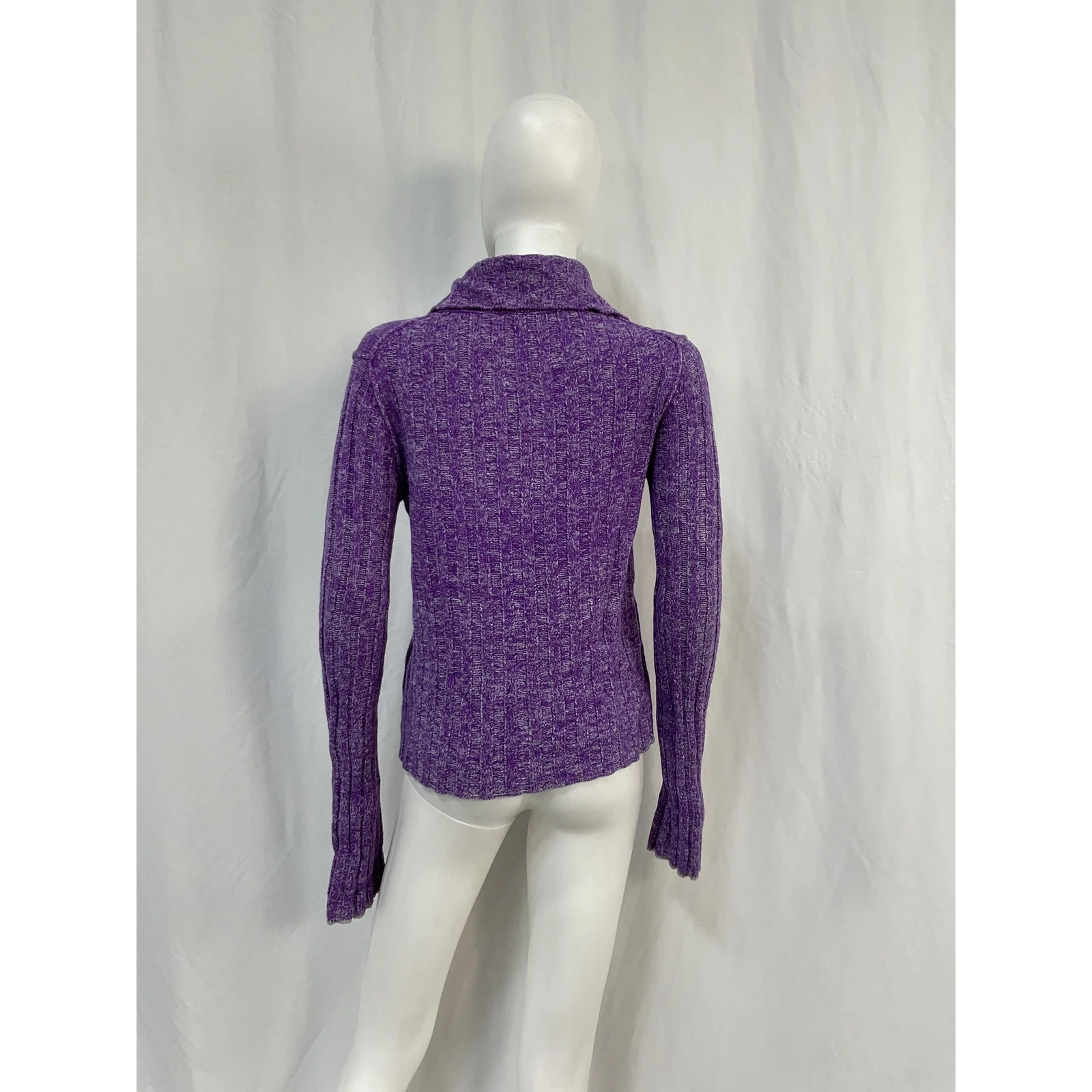 Acne Studios V-Neck Purple Wool Polo Sweater Size M - Image 3