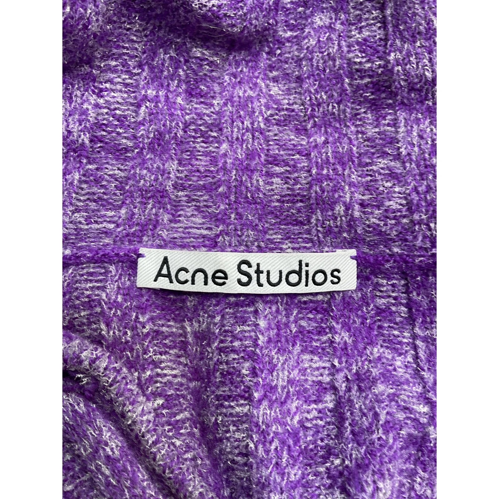 Acne Studios V-Neck Purple Wool Polo Sweater Size M - Image 4