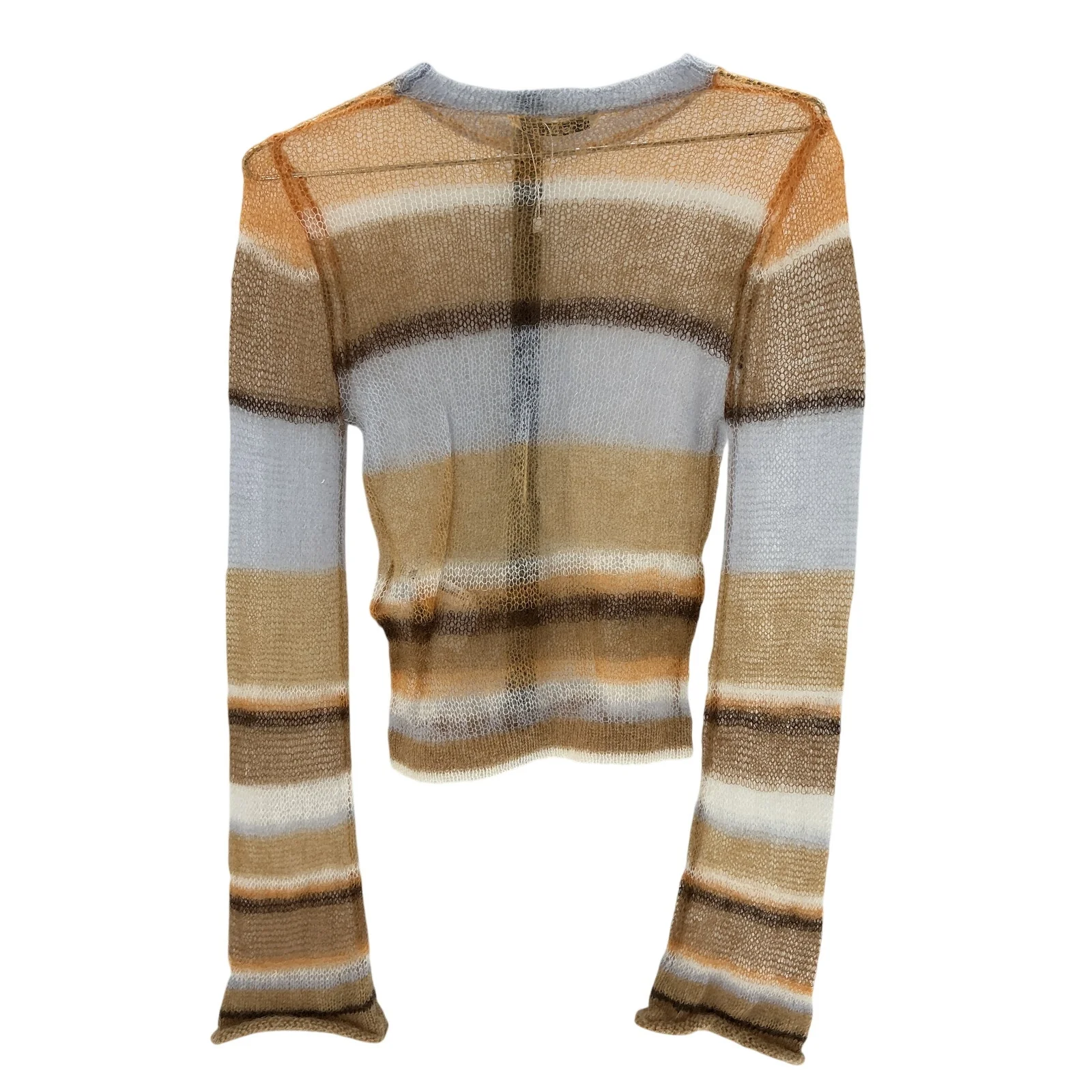 Acne Studios Yellow Mohair Striped Sweater Size XS - Image 3
