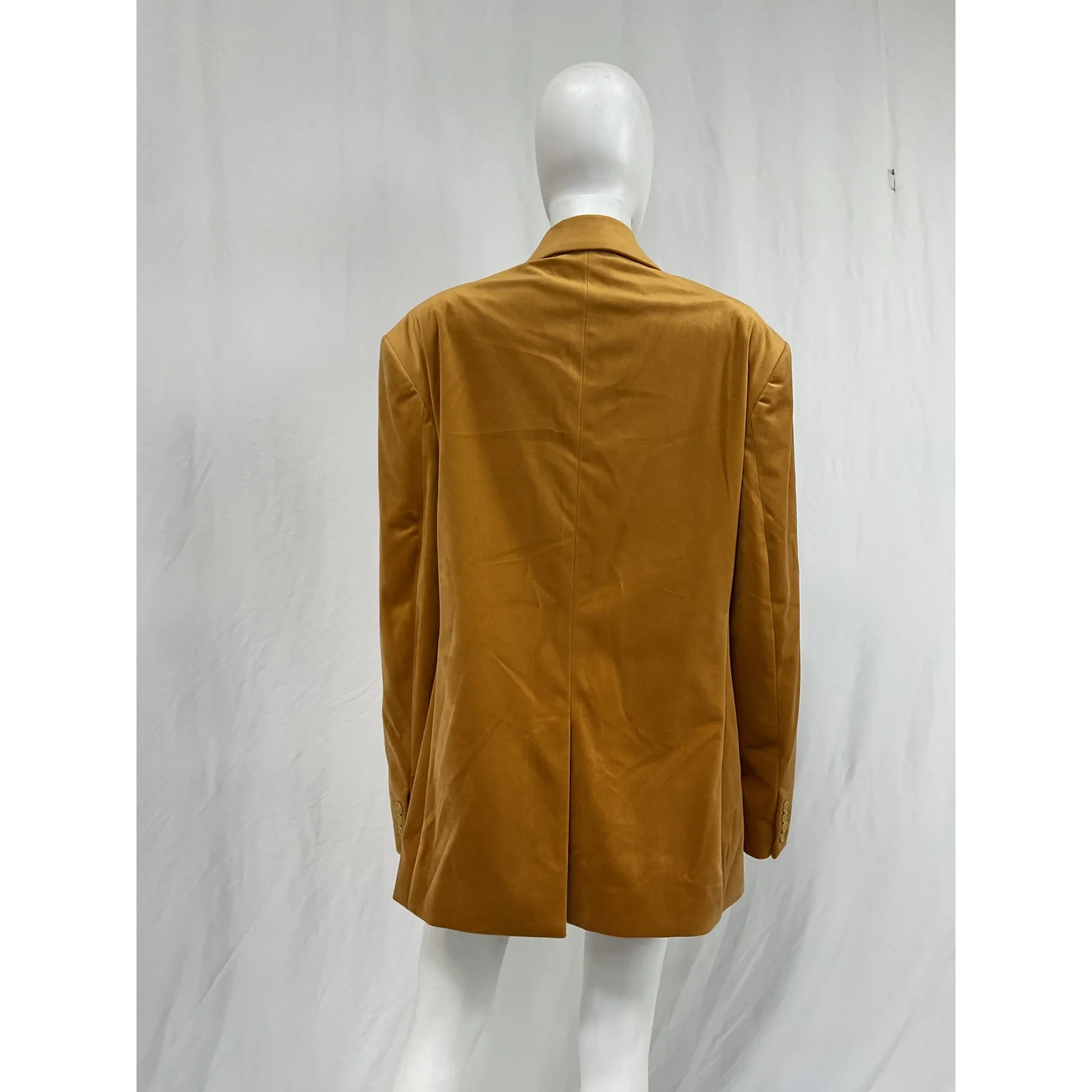 Acne Studios Yellow Polyester Single Button Blazer Size 40 - Image 3