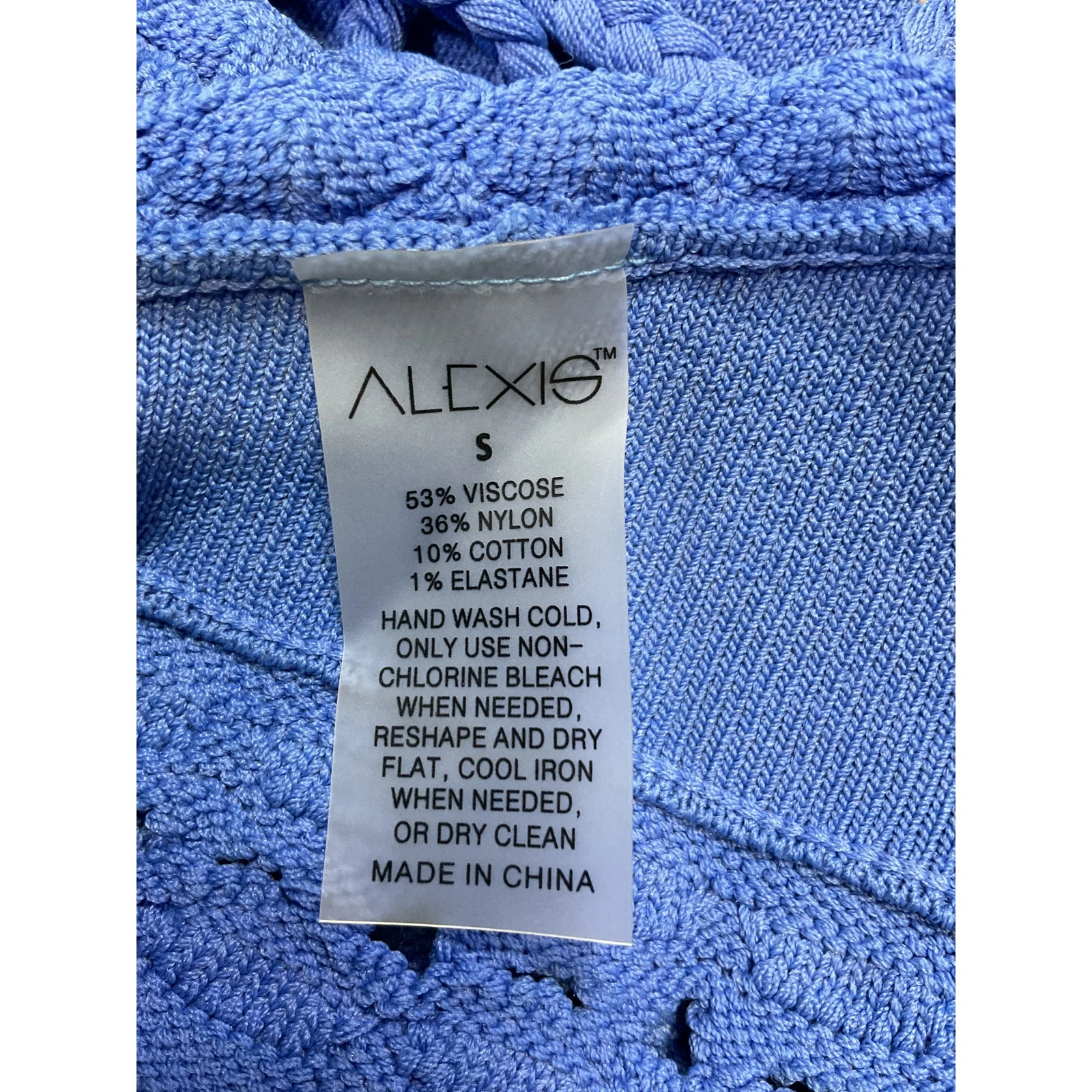 Alexis 'Buras' Blue Viscose Top Size S - Image 5