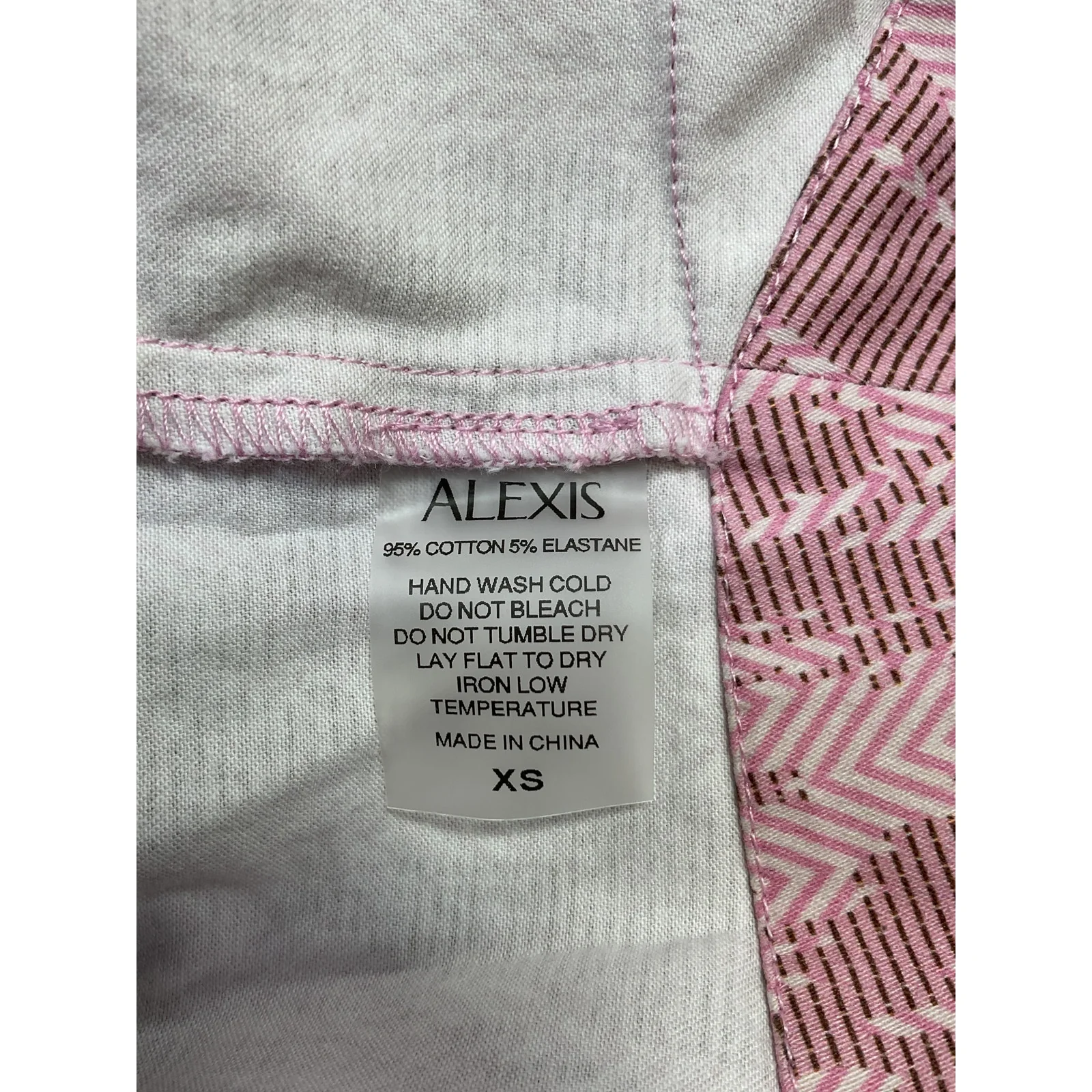 Alexis 'Iris' Pink Cotton Top Size XS - Image 5