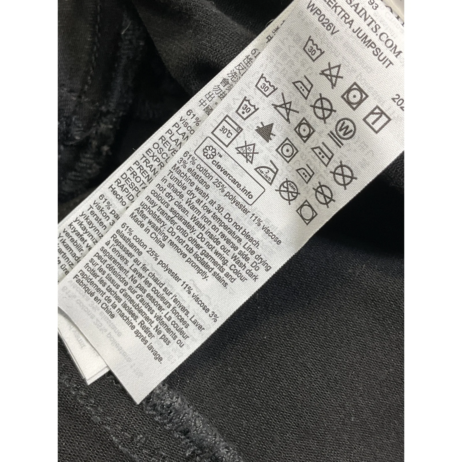 Allsaints Belted Washed Black Elektra Jumpsuit Size 2 - Image 5