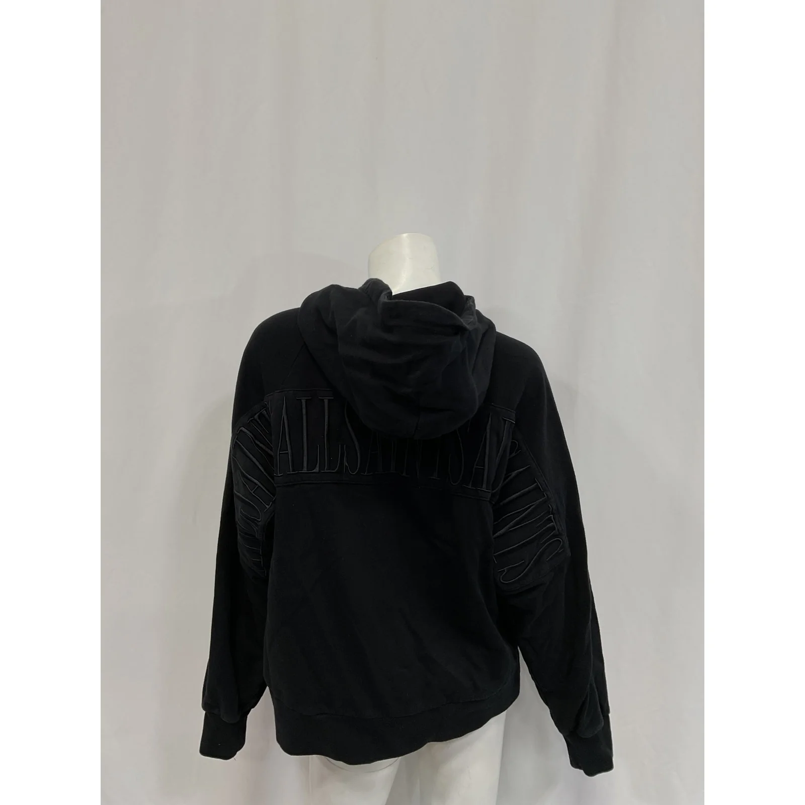 Allsaints 'Talon' Black Cotton Hoody Size XS - Image 3