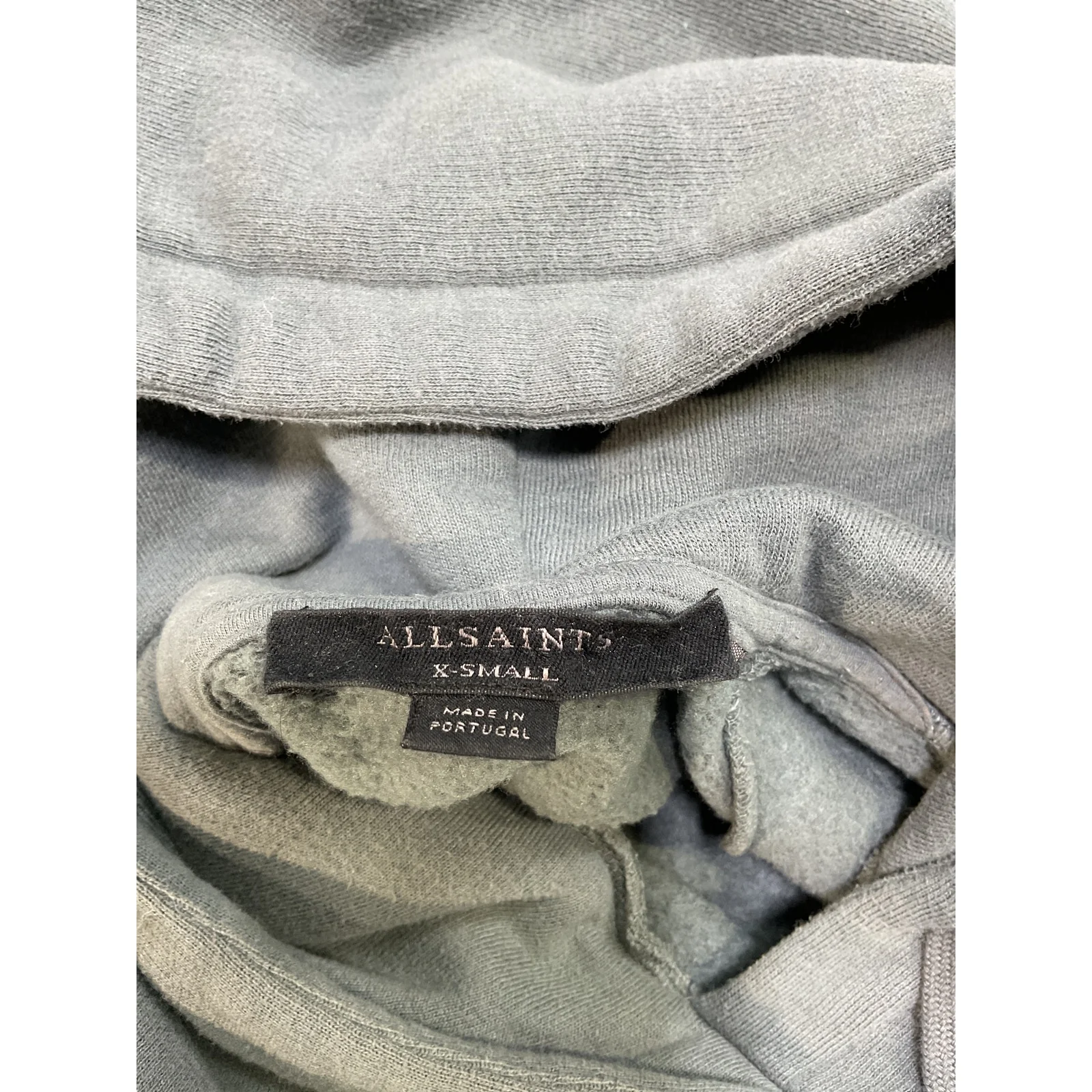 Allsaints 'Talon' Grey Cotton Hoodie Size XS - Image 4