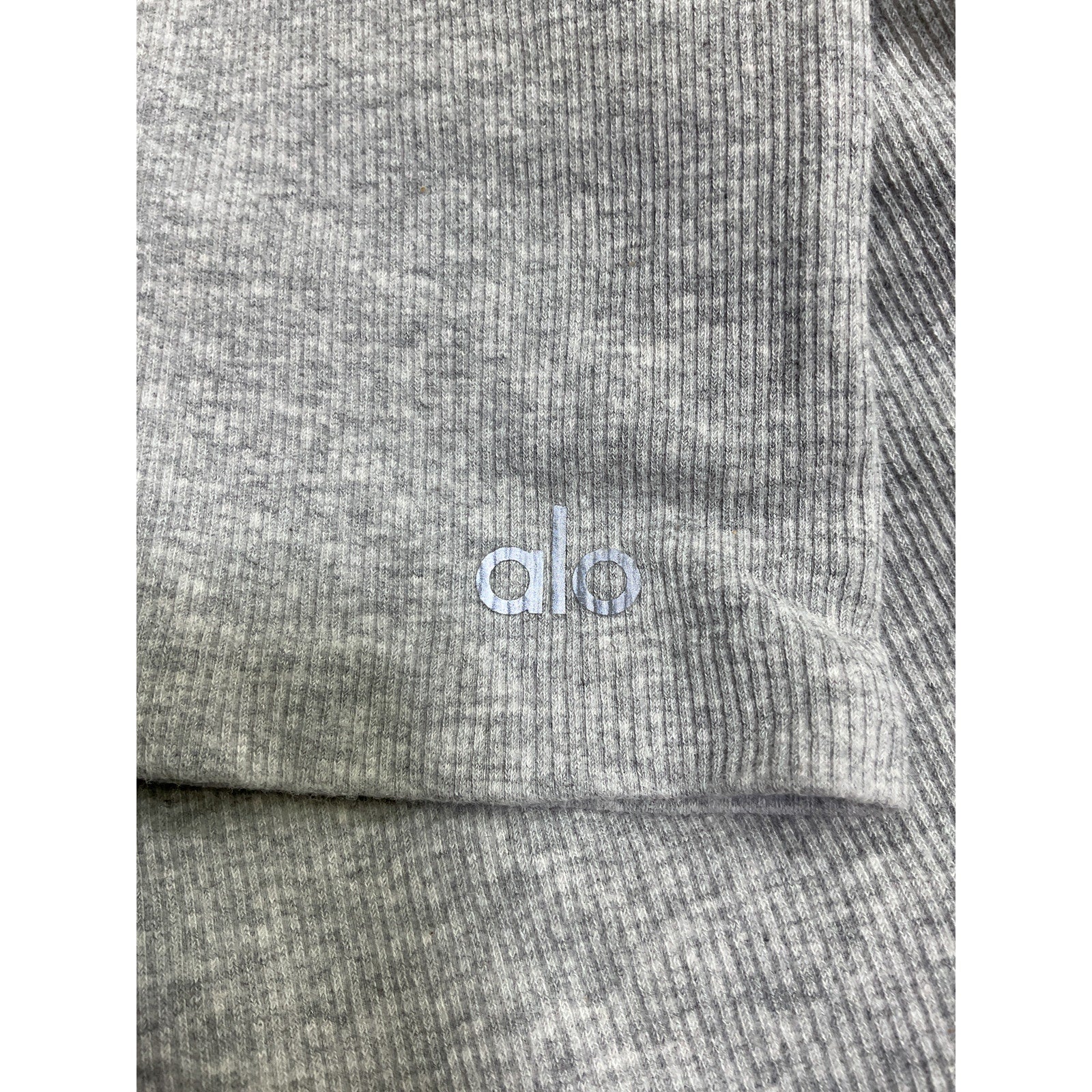 Alo Yoga Seamless Grey Cotton Ribbed Mellow Onesie Size M - Image 4