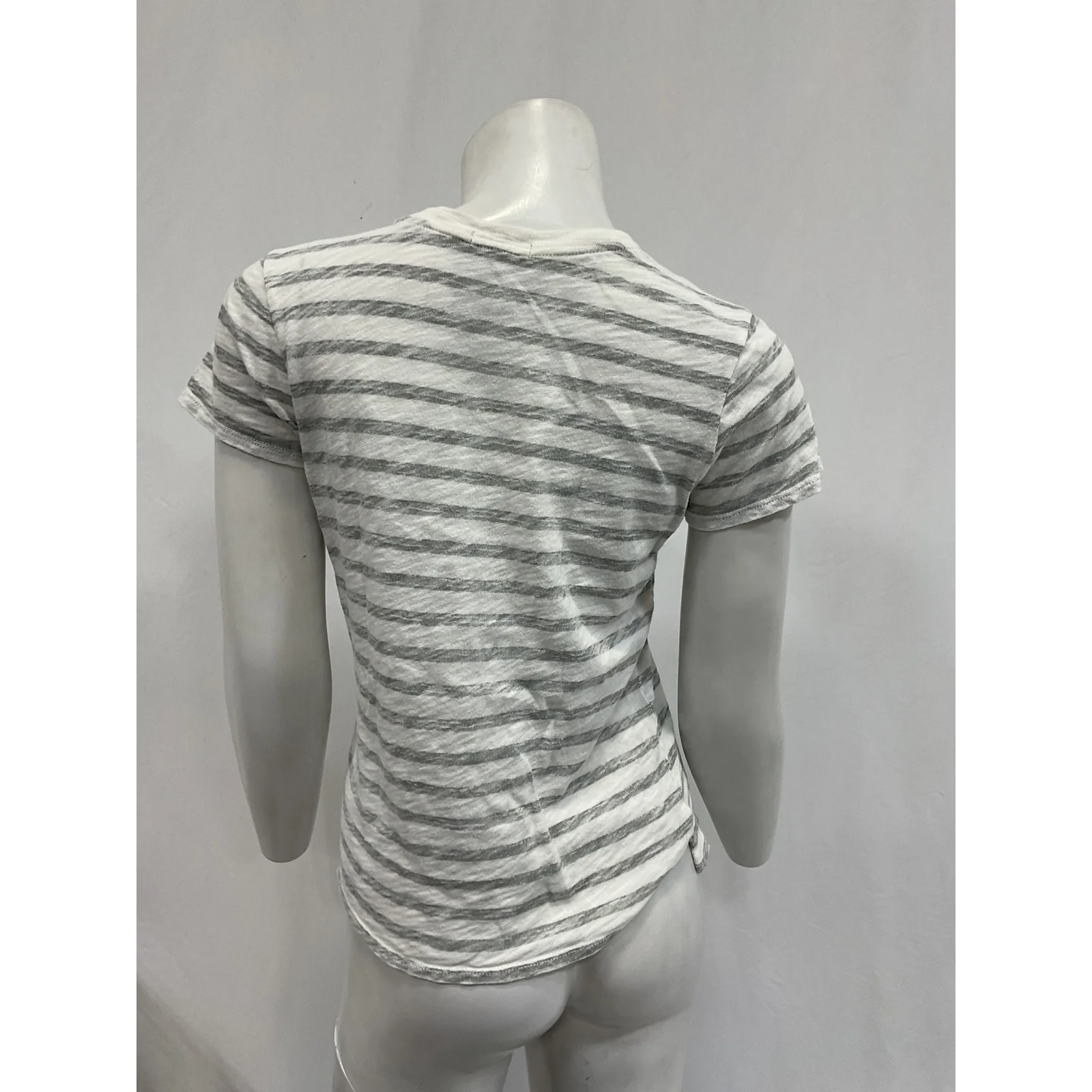Atm Anthony 'Thomas Melillo' White  Striped Cotton T-Shirt Size S - Image 3