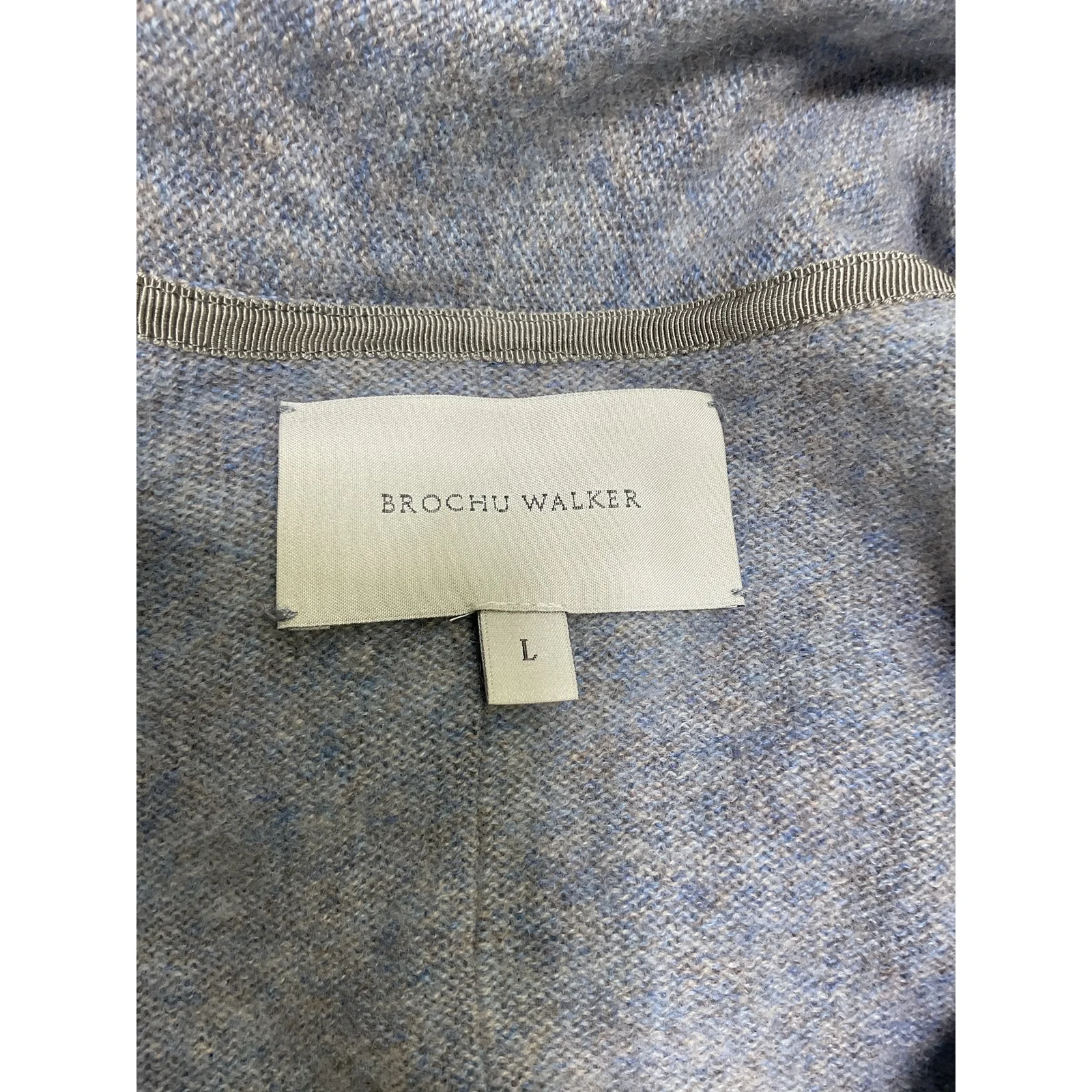 Brochu Walker 'Phinneas' Blue Cashmere Wrap Size L - Image 4