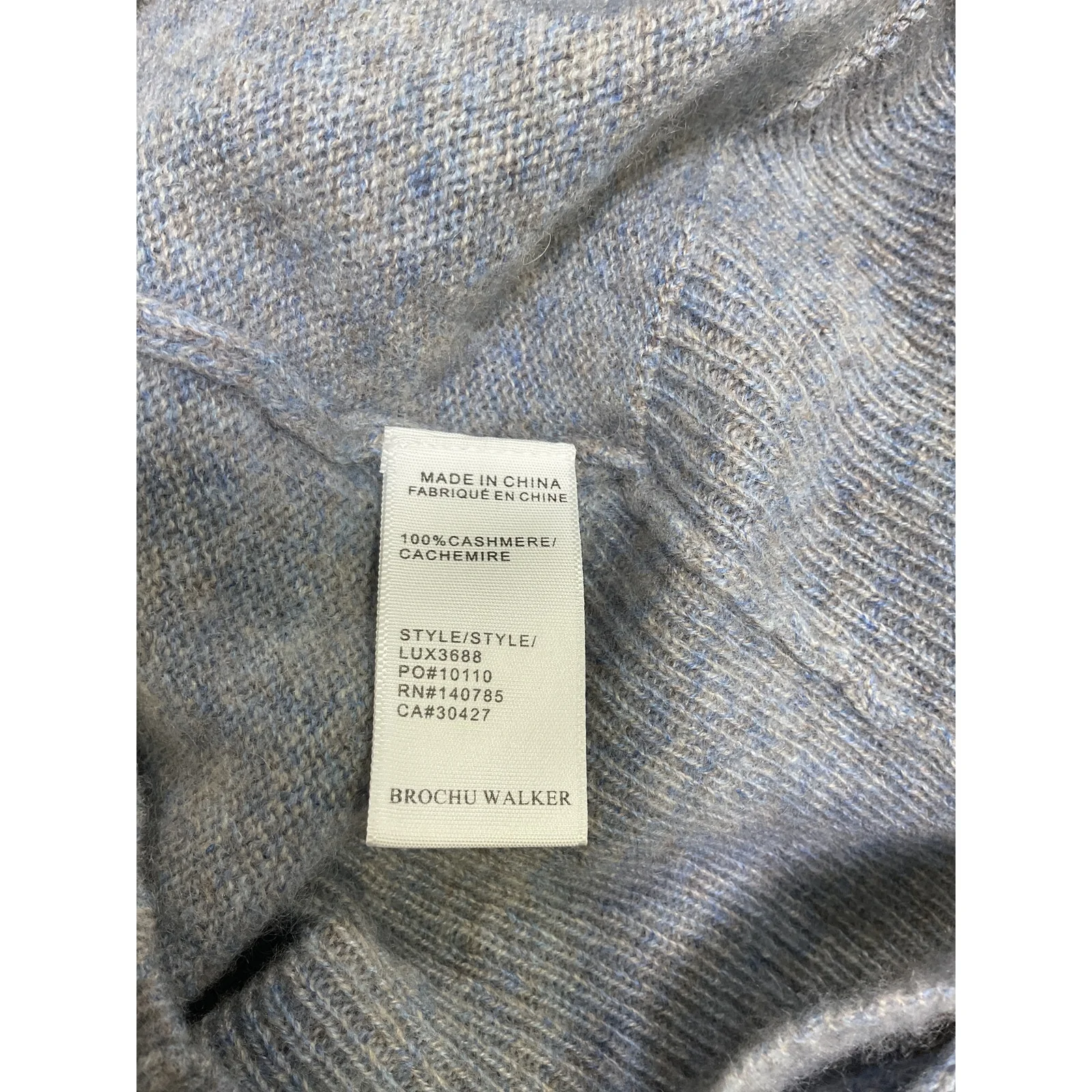 Brochu Walker 'Phinneas' Blue Cashmere Wrap Size L - Image 5