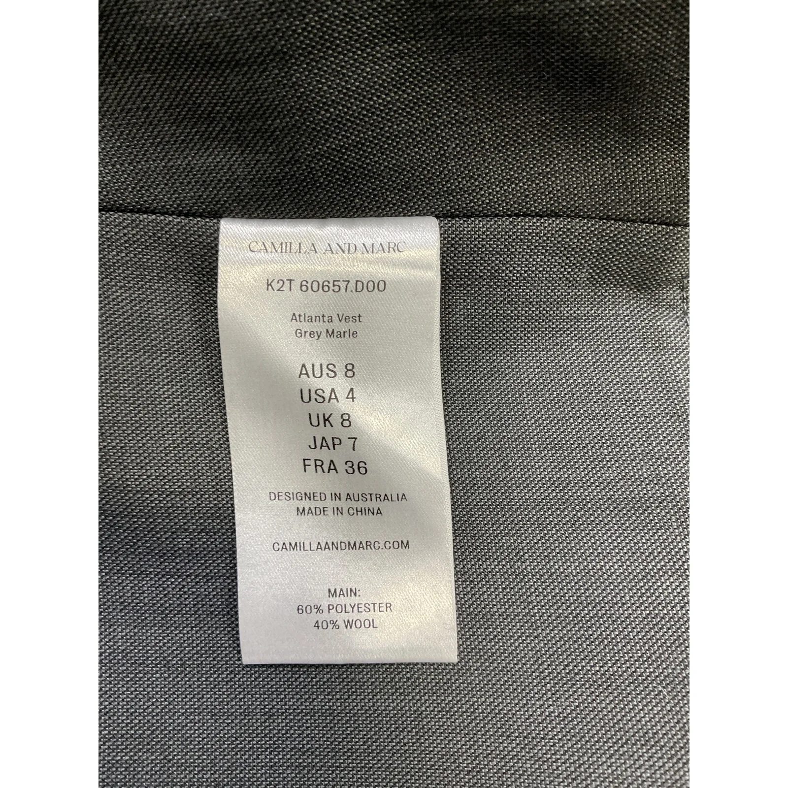 Camilla And Marc 'Atlanta' Black Vest Size S - Image 5