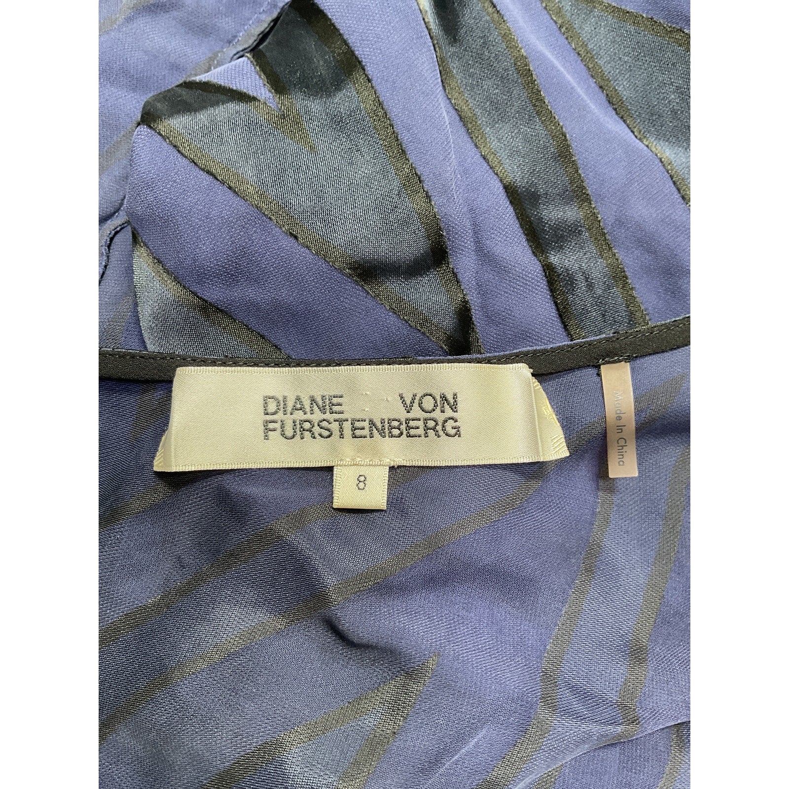 Diane Von Furstenberg Striped Long Dress Size 8 - Image 4