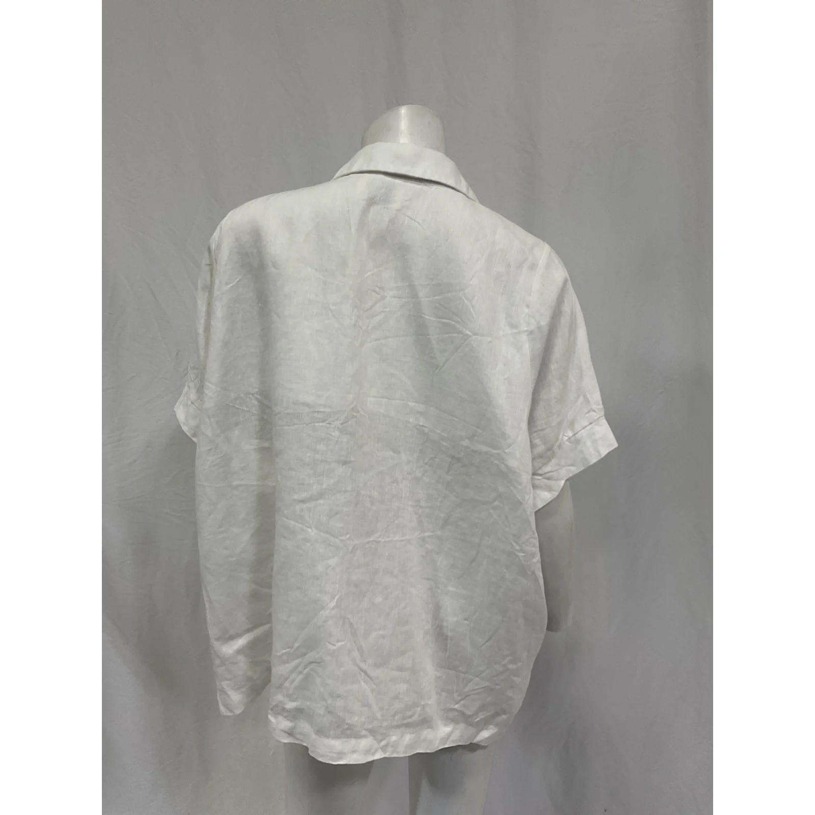 Dissh 'Campbell' White Linen Shirt Size 6 - Image 3