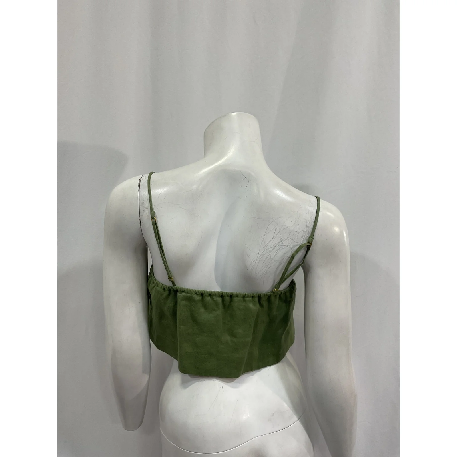 Faithfull The Brand 'Chianti' Green Rayon Top Size XS - Image 3