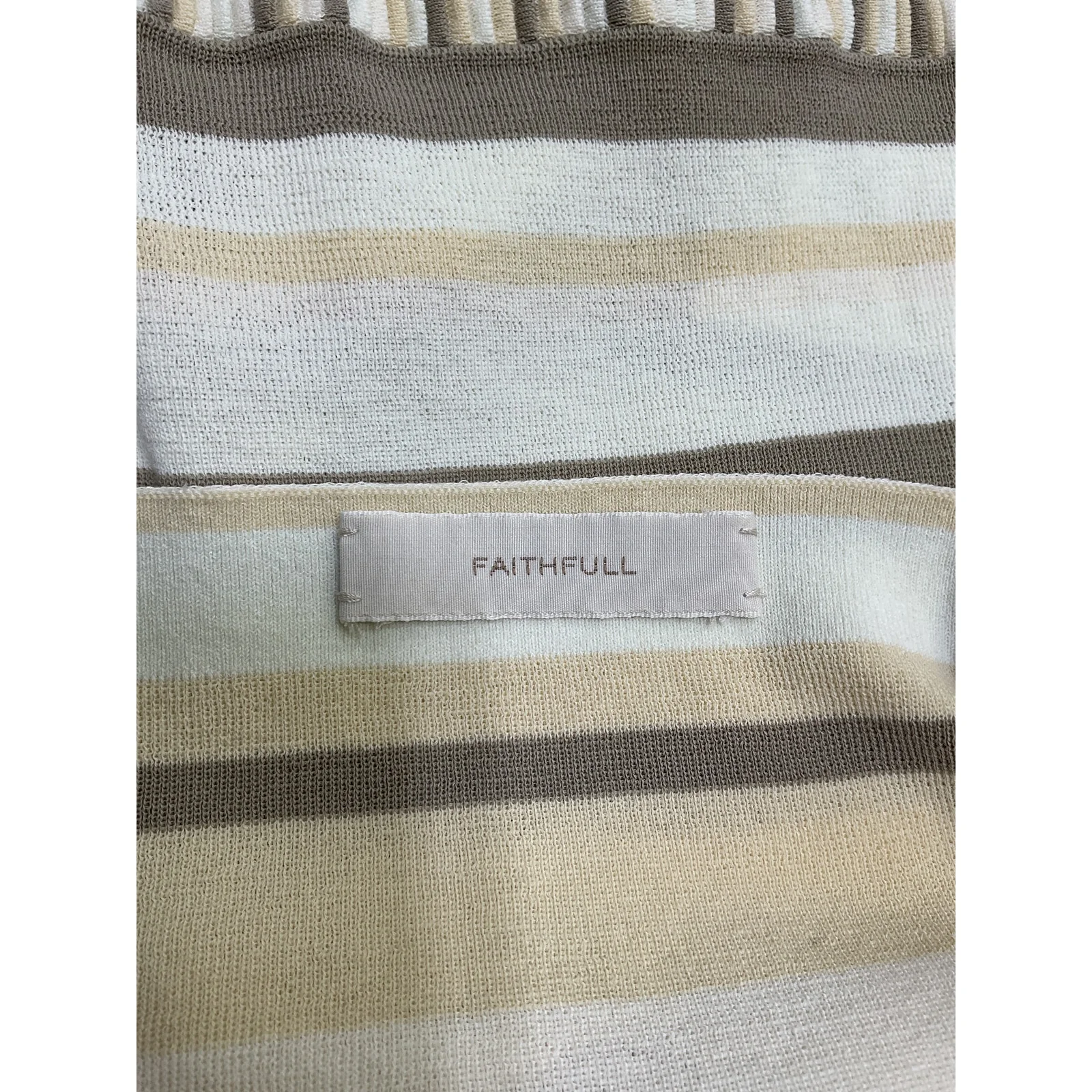 Faithfull The Brand 'Citara' White Cotton Strapless Top Size 6 - Image 4