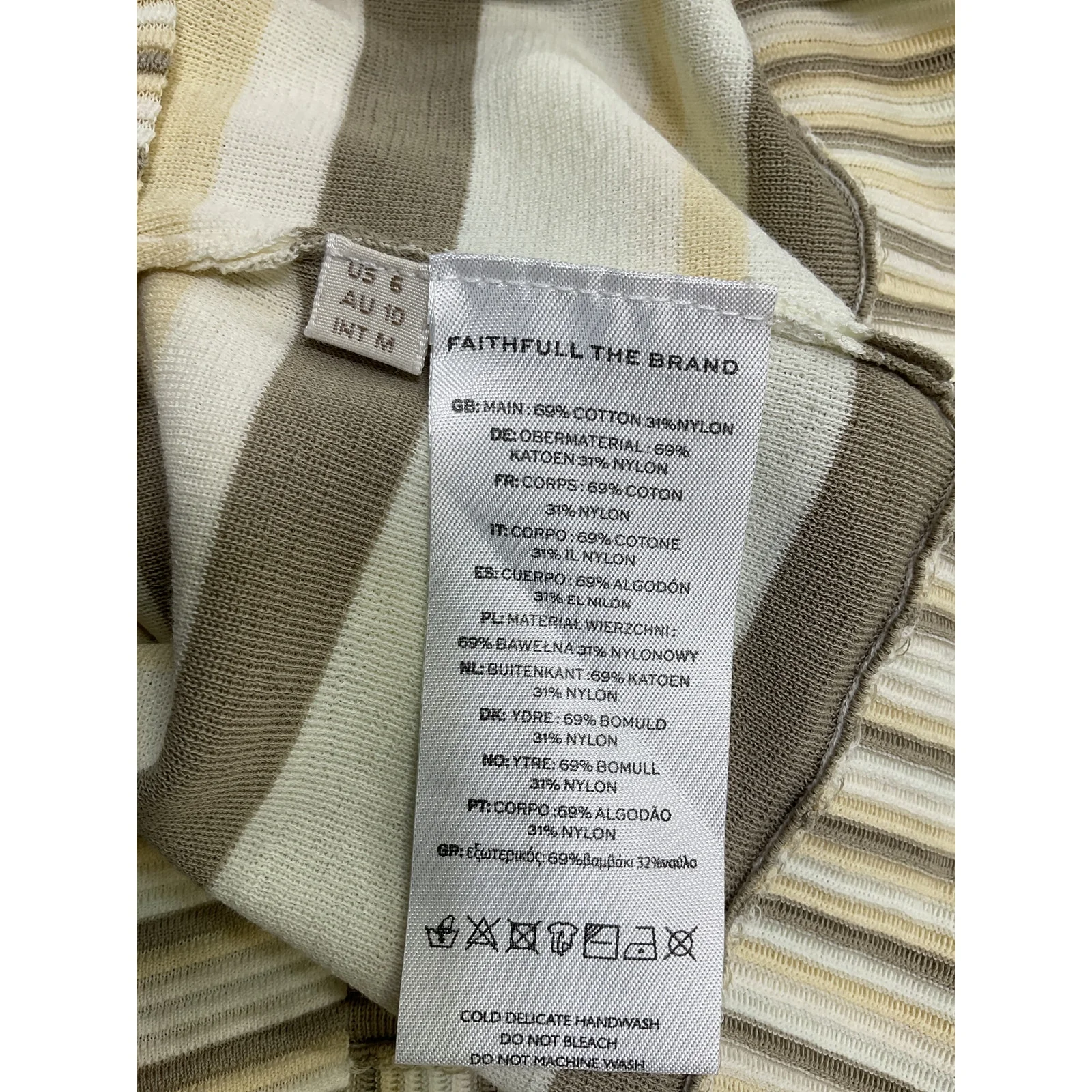 Faithfull The Brand 'Citara' White Cotton Strapless Top Size 6 - Image 5