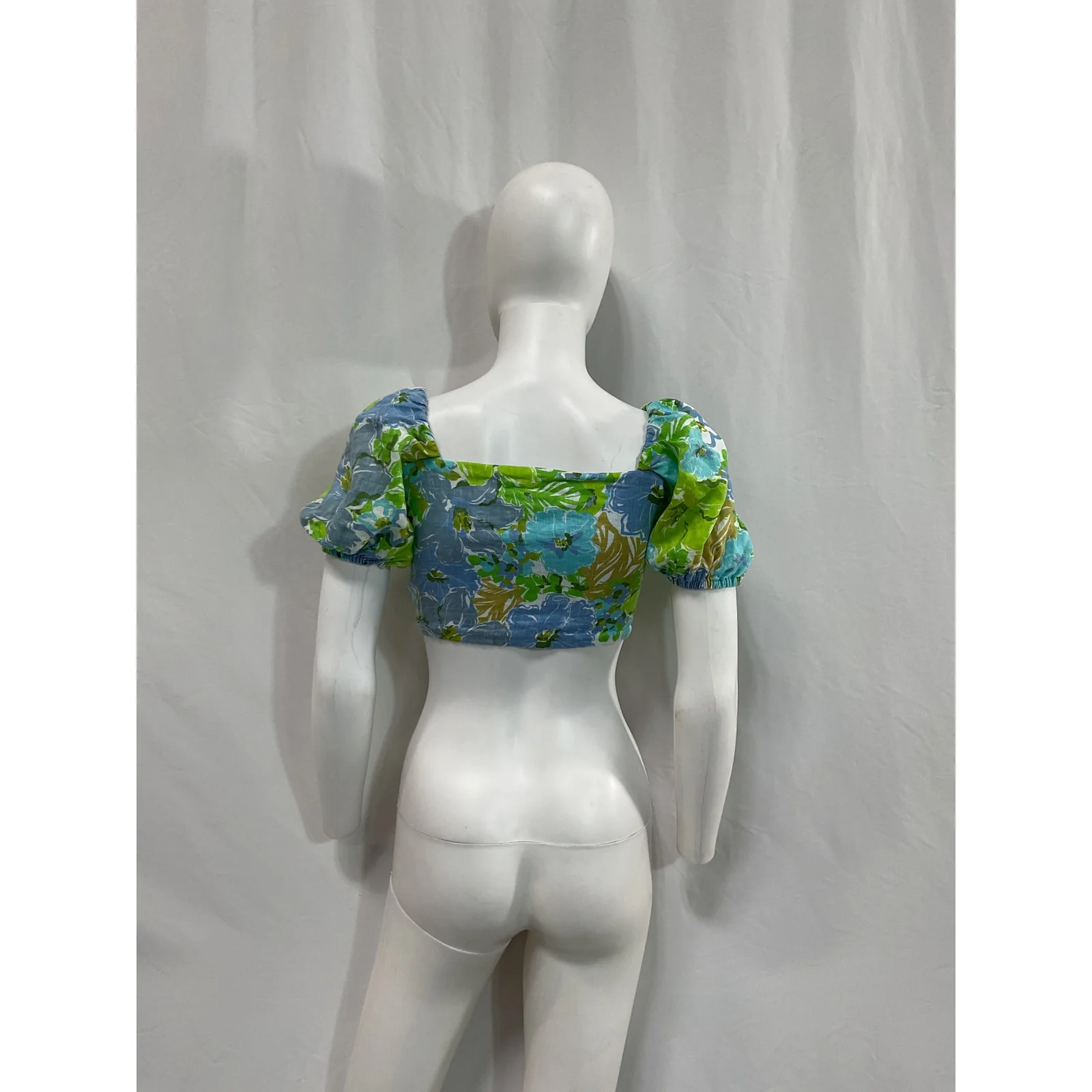 Faithfull The Brand 'Eva' Green Linen Top Size XS - Image 3