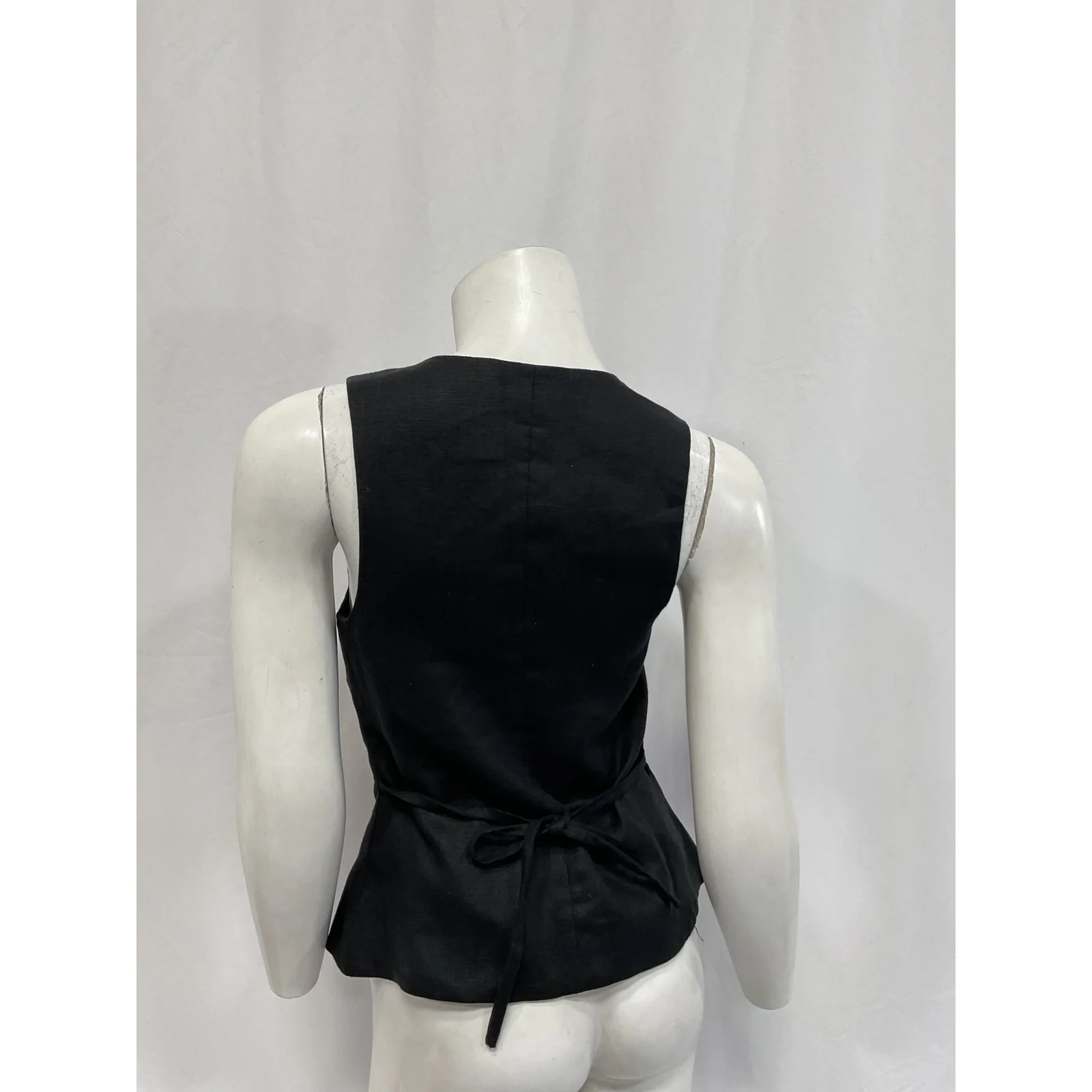 Faithfull The Brand 'Stanze' Black Linen Vest Size XS - Image 3