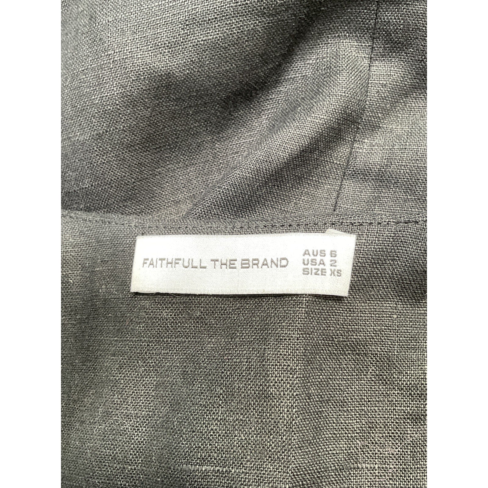 Faithfull The Brand 'Stanze' Black Linen Vest Size XS - Image 4
