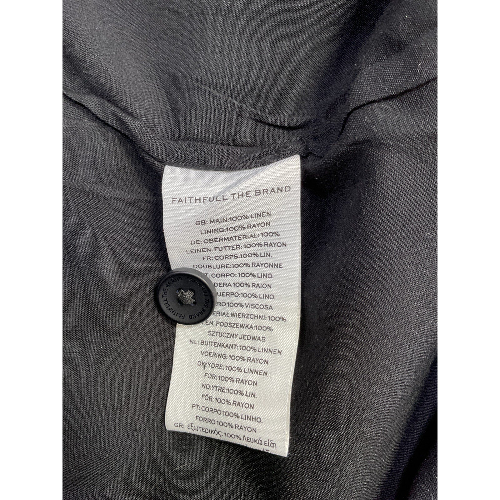 Faithfull The Brand 'Stanze' Black Linen Vest Size XS - Image 5