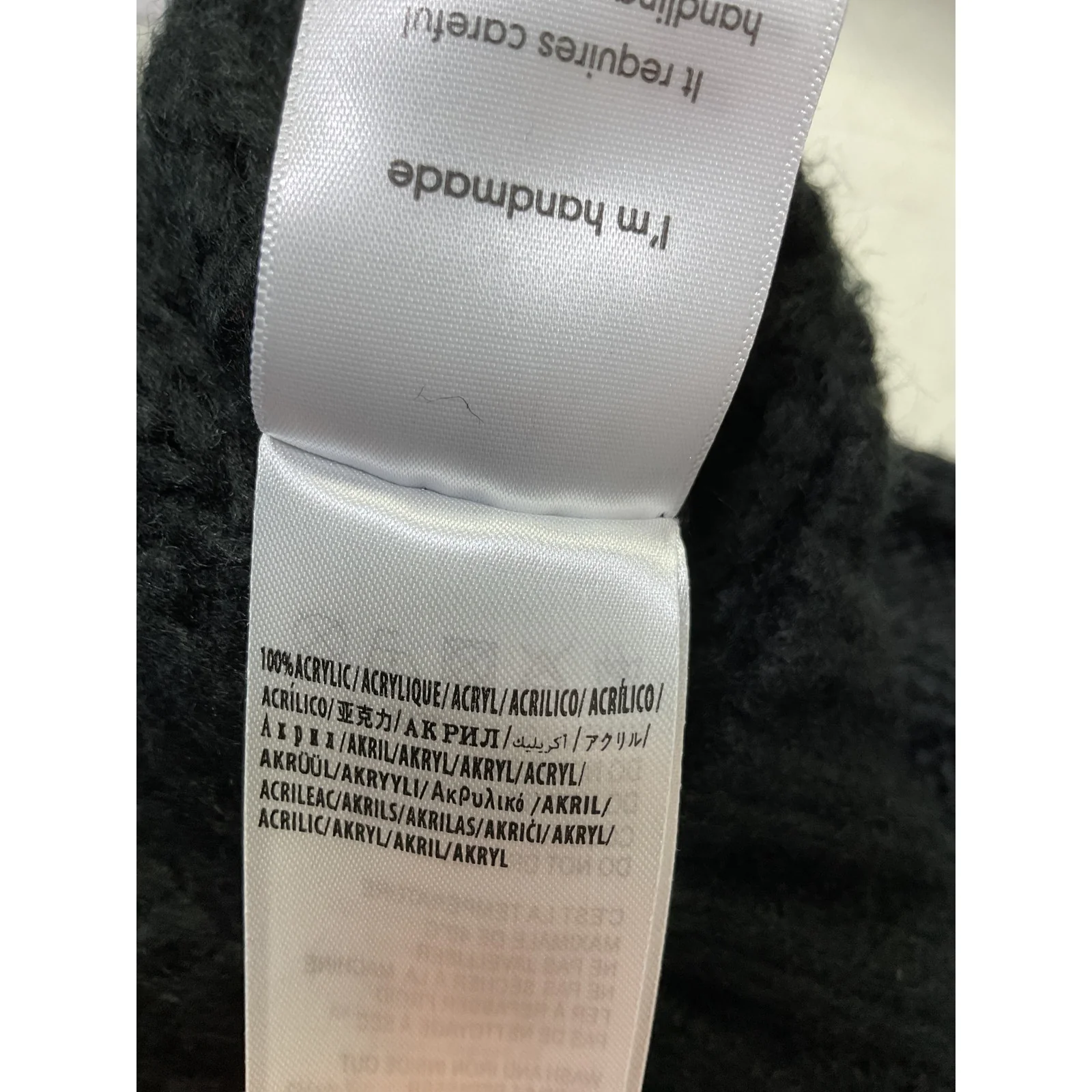 Farm Rio 'Braided' Black Acrylic Sweater Size XS - Image 5