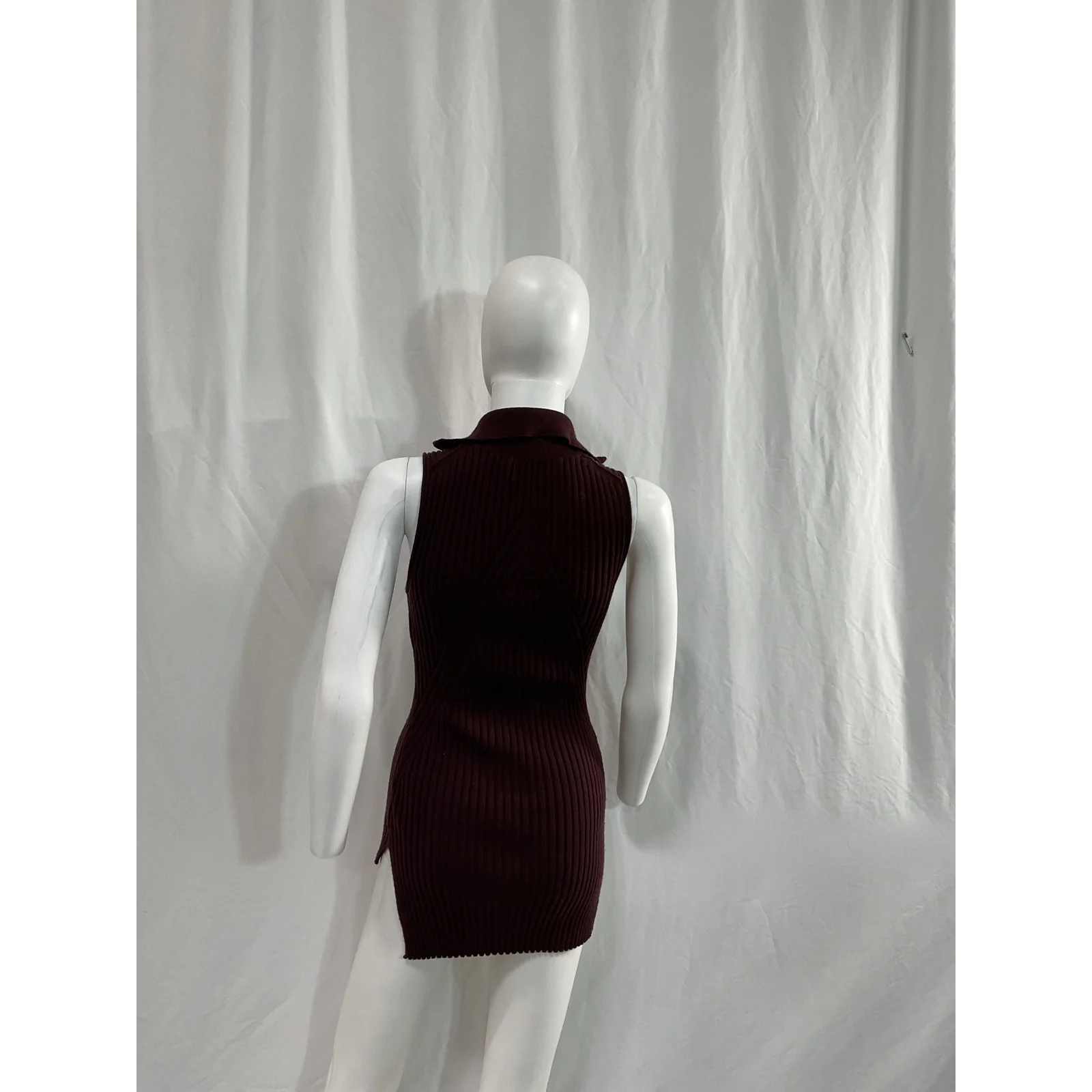 Ganni 'Merino' Pink Ribbed Sweater Size S - Image 3