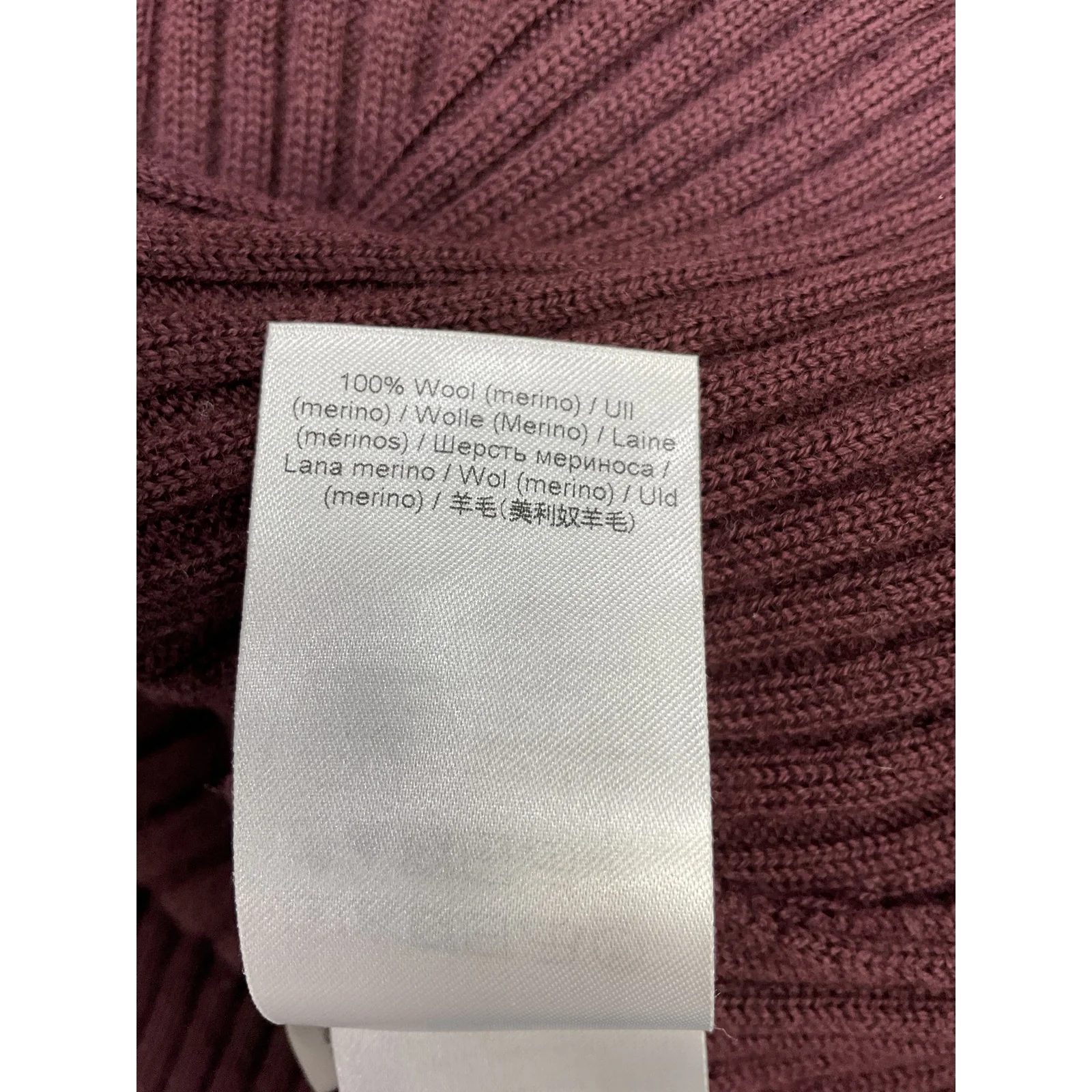 Ganni 'Merino' Pink Ribbed Sweater Size S - Image 5