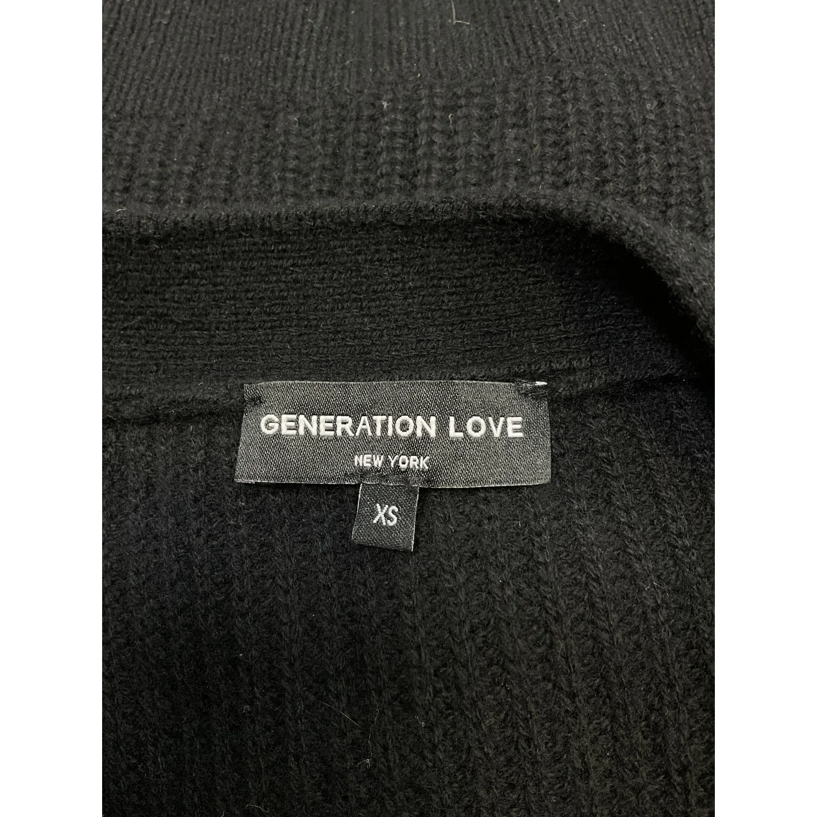 Generation Love 'Monse' Black Merino Wool Cropped Cardigan Size XS - Image 4