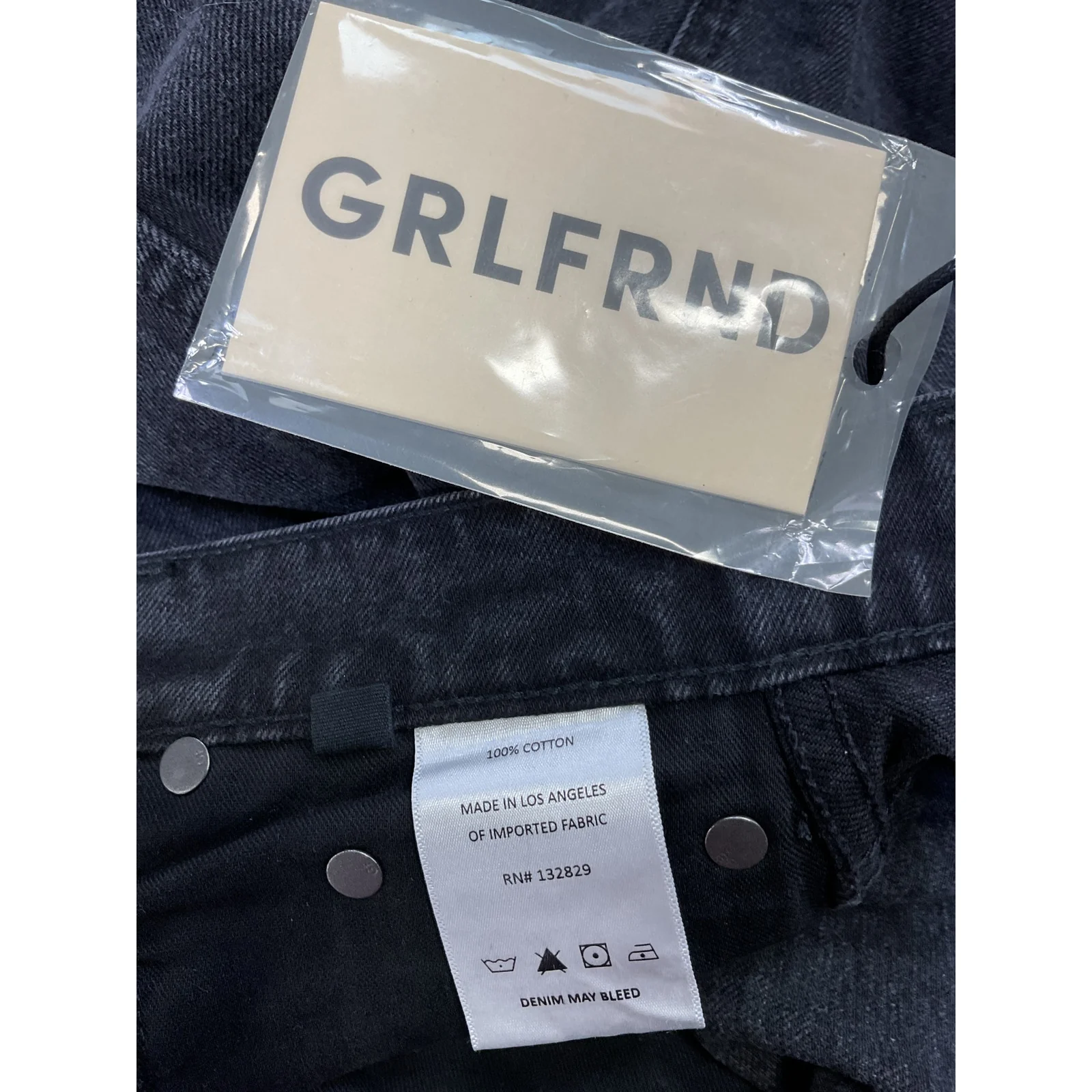 Grlfrnd 'Amara' Black Cotton Maxi Pencil Skirt With Back Slit Size 27 - NWT - Image 5