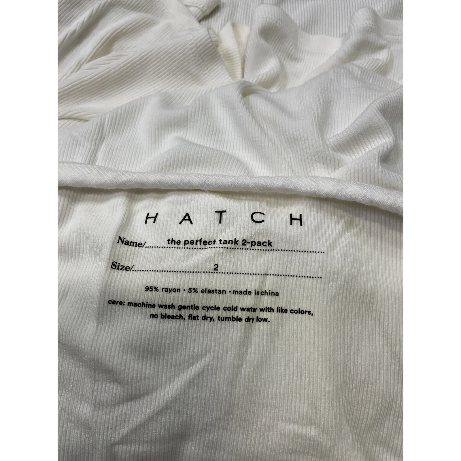 Hatch The Softest Rib White Nylon Tank 2-Pack Size 2 - Image 7