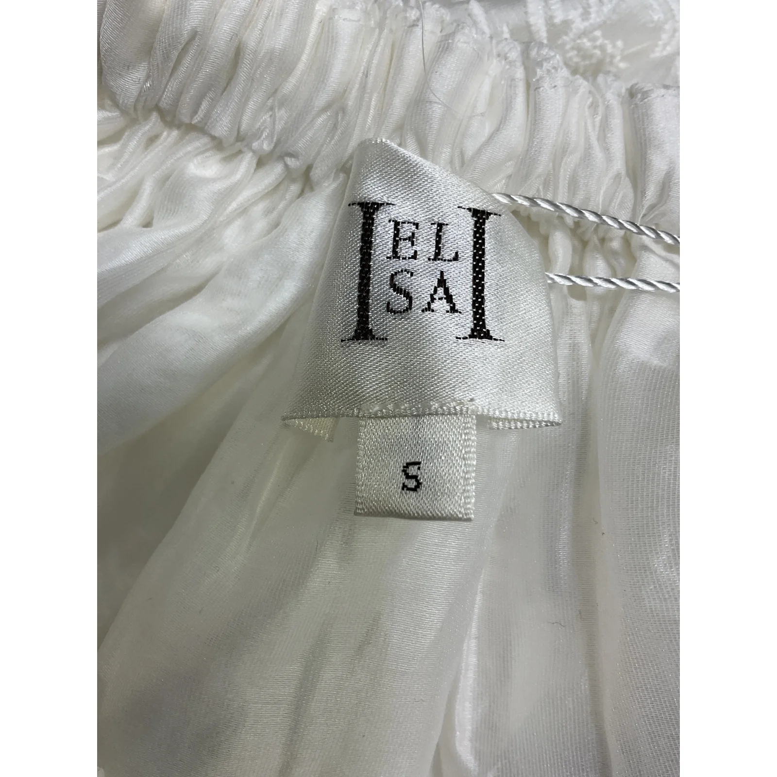 Helsa 'Handkerchief' White Lyocell Midi Skirt Size S - Image 4