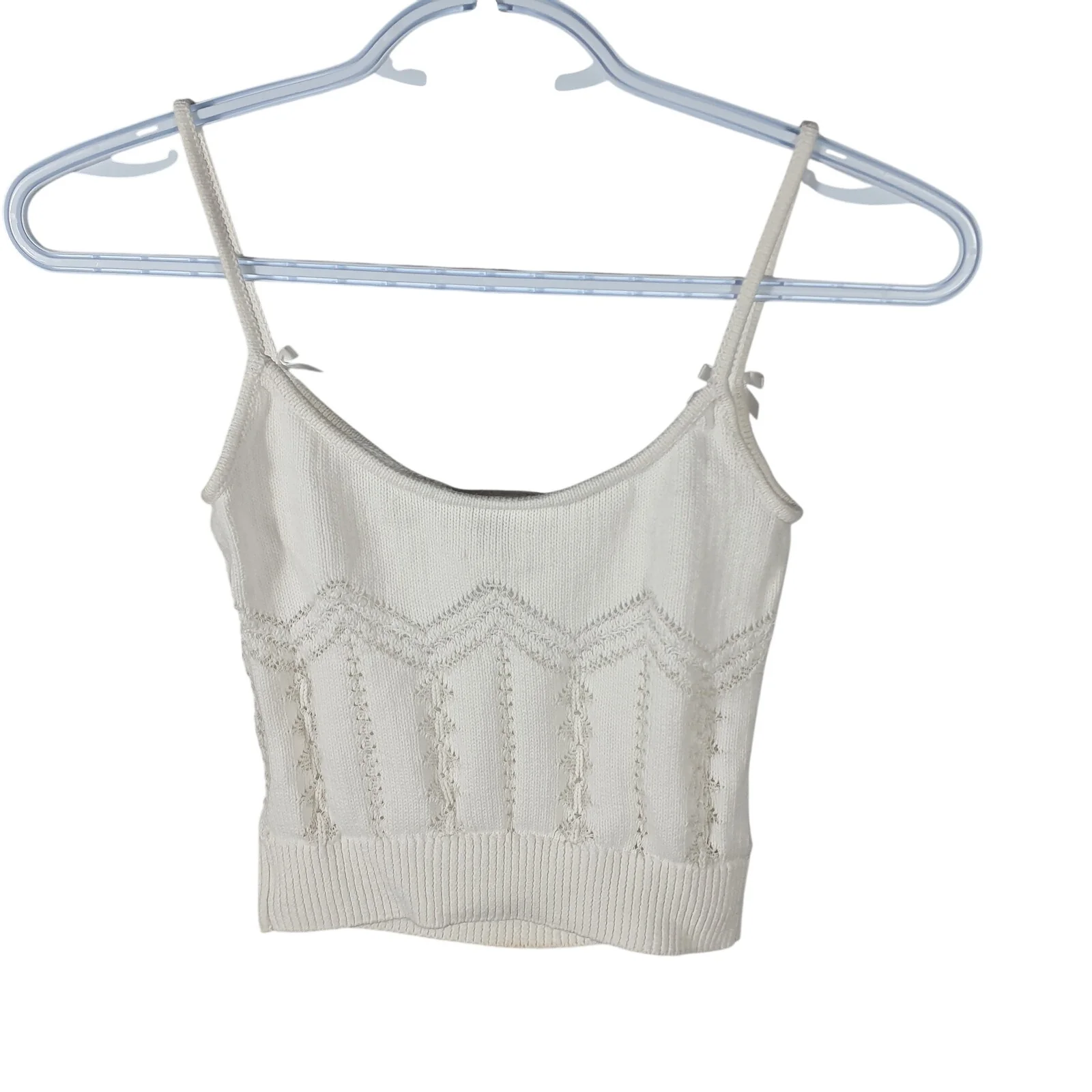 Helsa Knit Ivory Adam Tank Size XXS Top Camisole - Image 3
