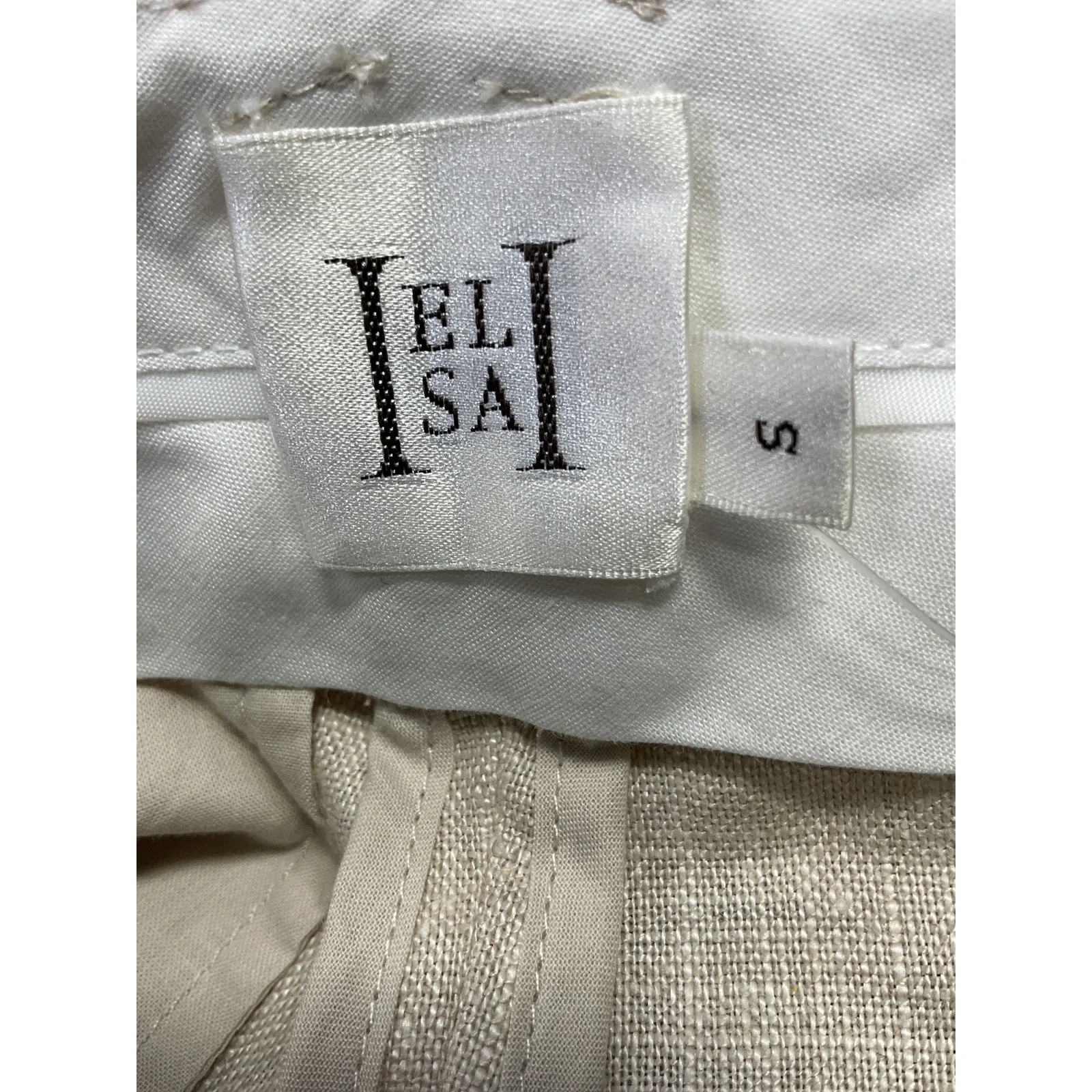 Helsa 'Rolled' Beige Linen Short Size S - Image 4