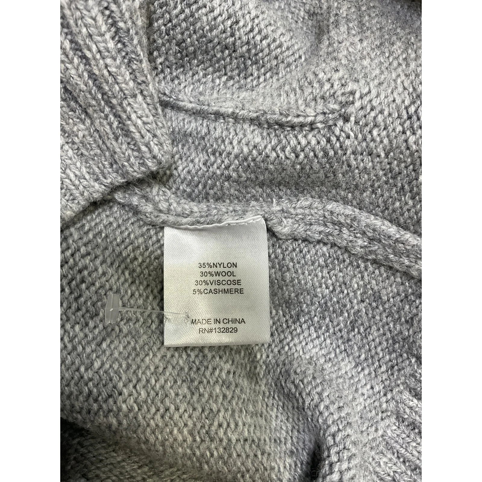 Helsa 'Sanna' Grey Polyamide Cardigan Size L - Image 5