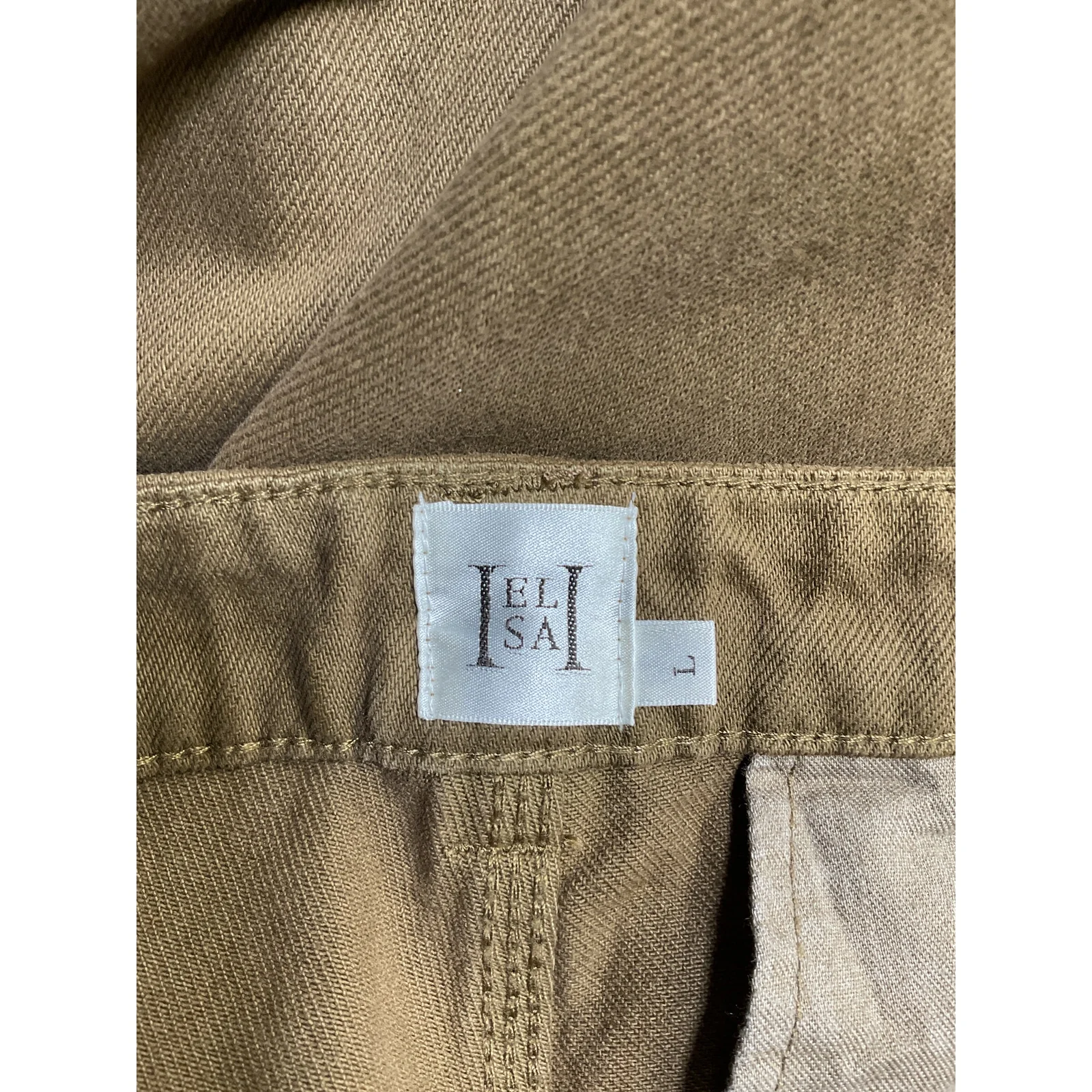 Helsa Straight Leg Brown Cotton Workwear Pants Size L - Image 4