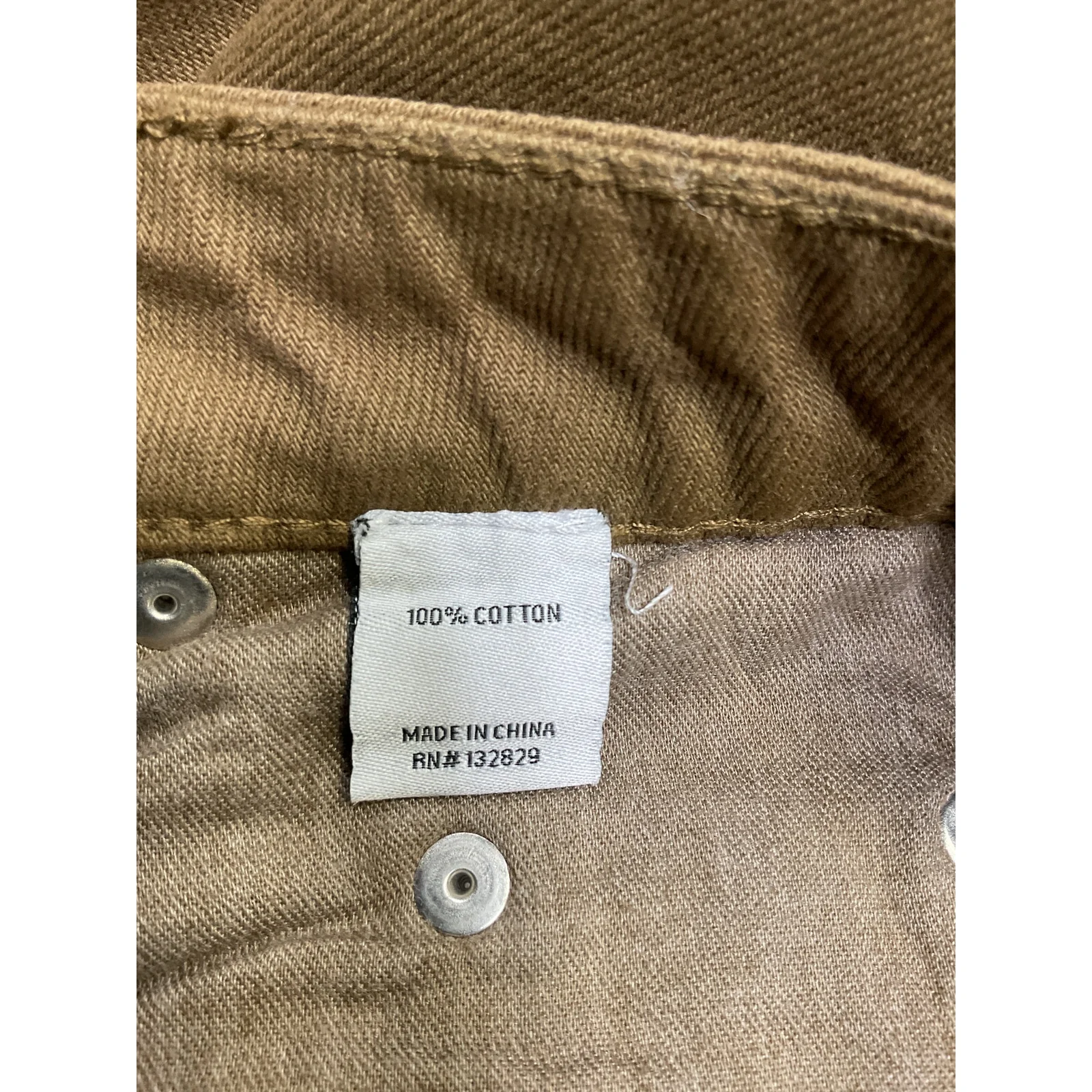 Helsa Straight Leg Brown Cotton Workwear Pants Size L - Image 5