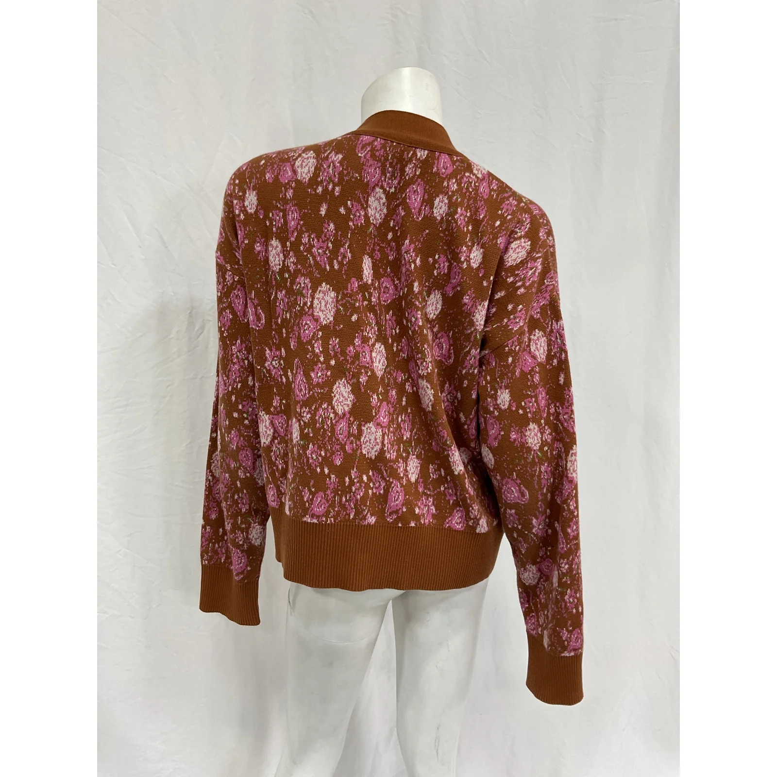 Hemant And Nandita 'Fara' Red Cotton Cardigan Size S - Image 3