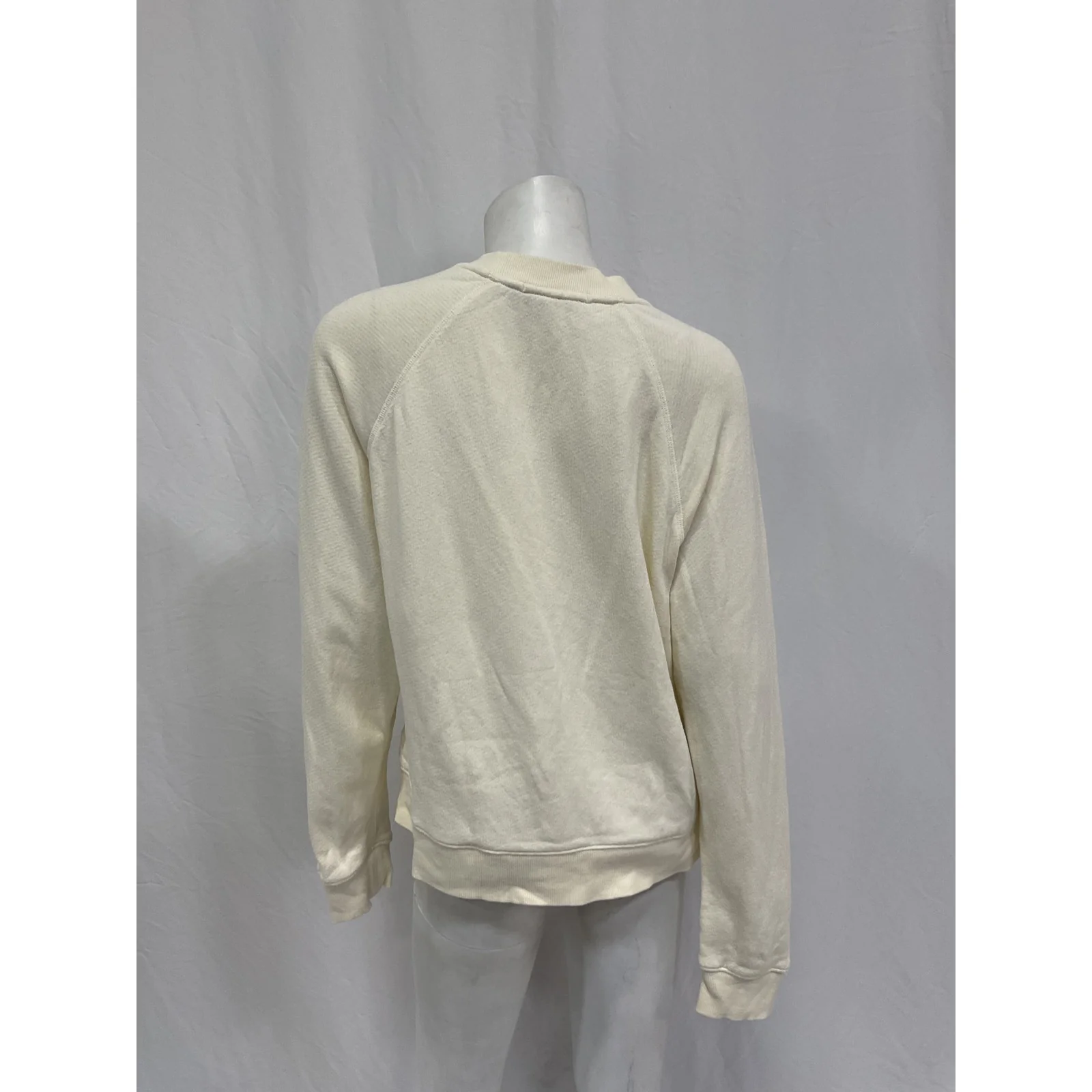 Jenni Kayne 'Saturday' White Cotton Sweatshirt Size S - Image 3
