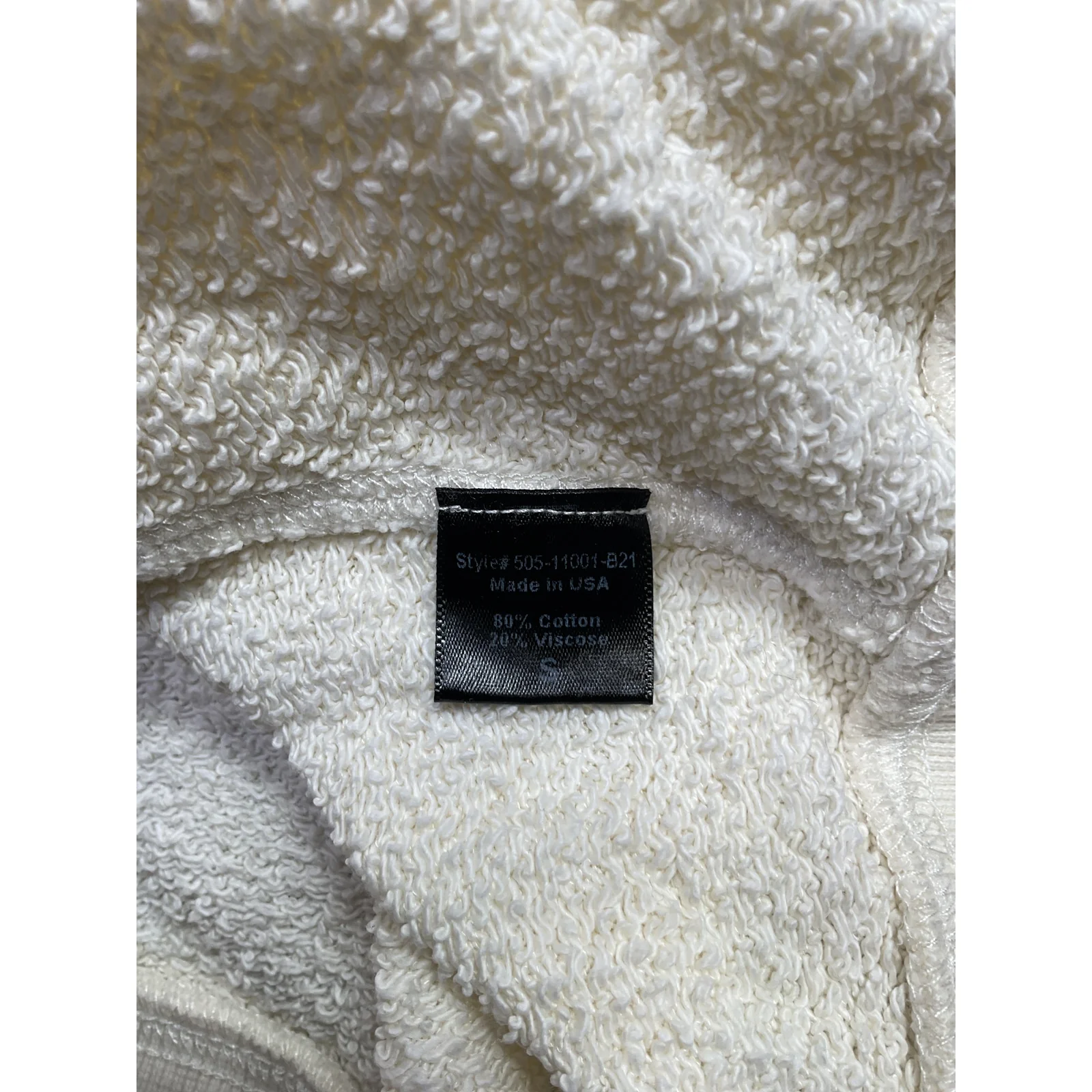 Jenni Kayne 'Saturday' White Cotton Sweatshirt Size S - Image 5