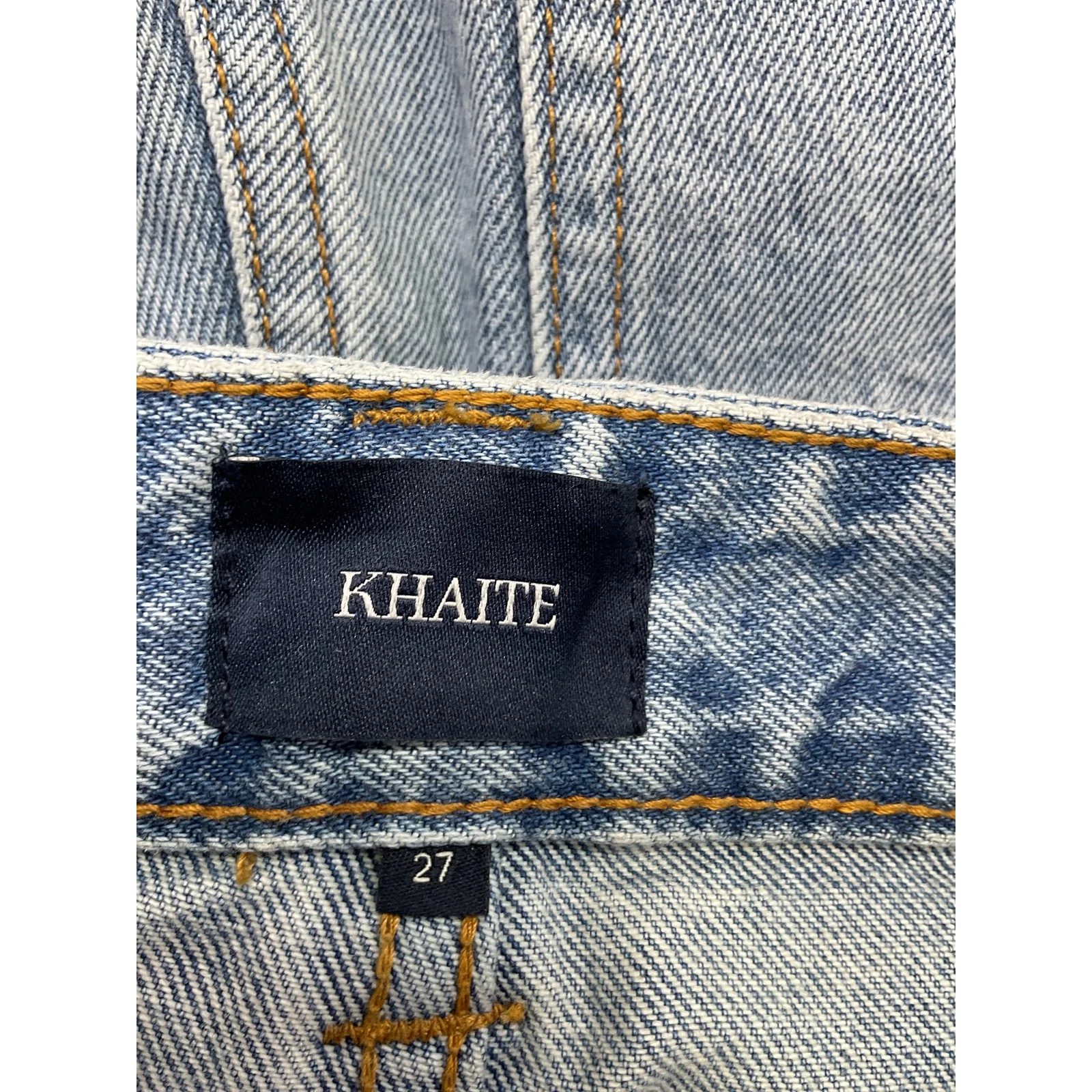 Khaite 'Albi' Blue Cotton Straight Denim Jean Size 27 - Image 4