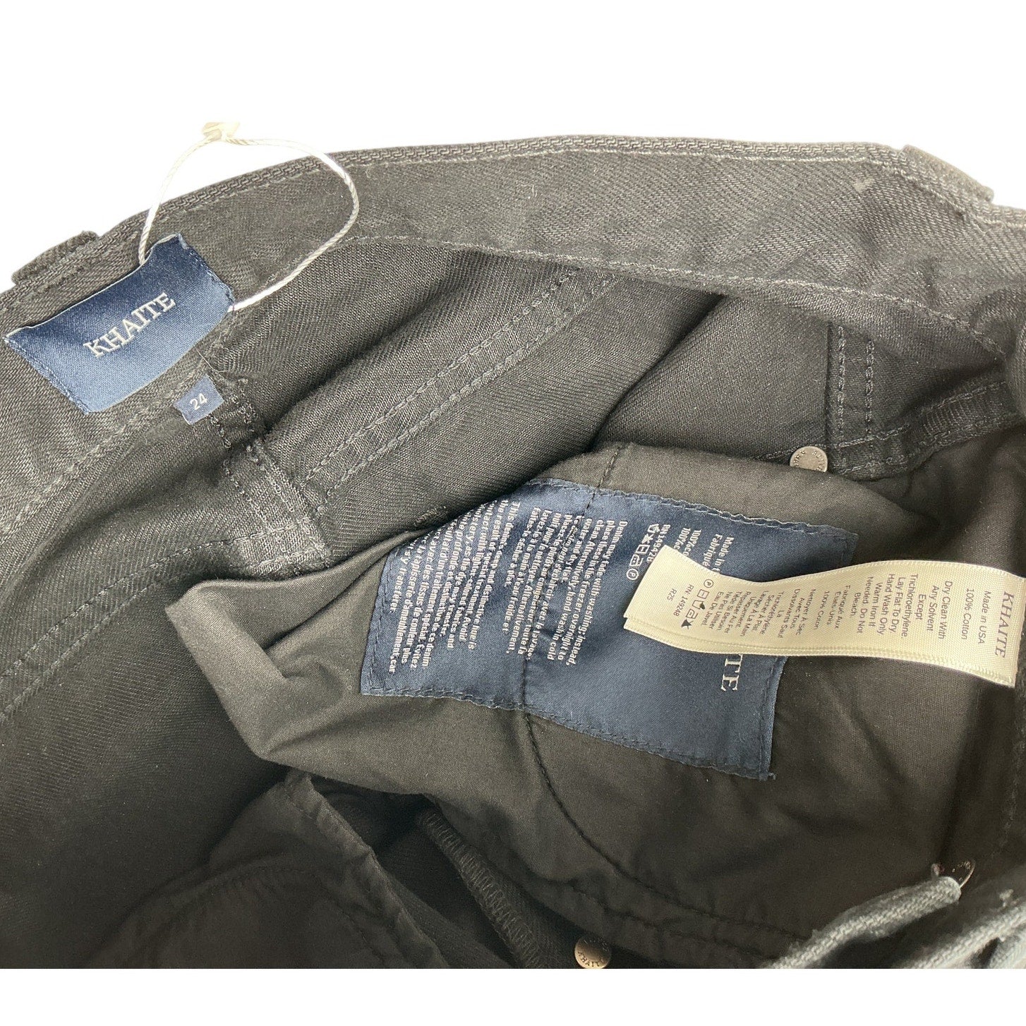 Khaite Low Rise Black Corben Denim Jeans Size 24 - Image 3