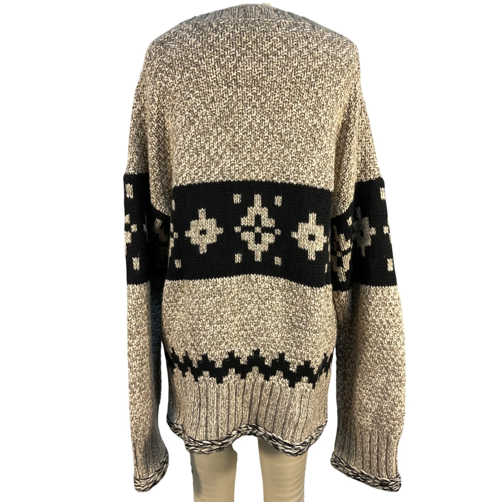 Khaite Oversized Beige Tabi Cashmere Sweater Size S - Image 3