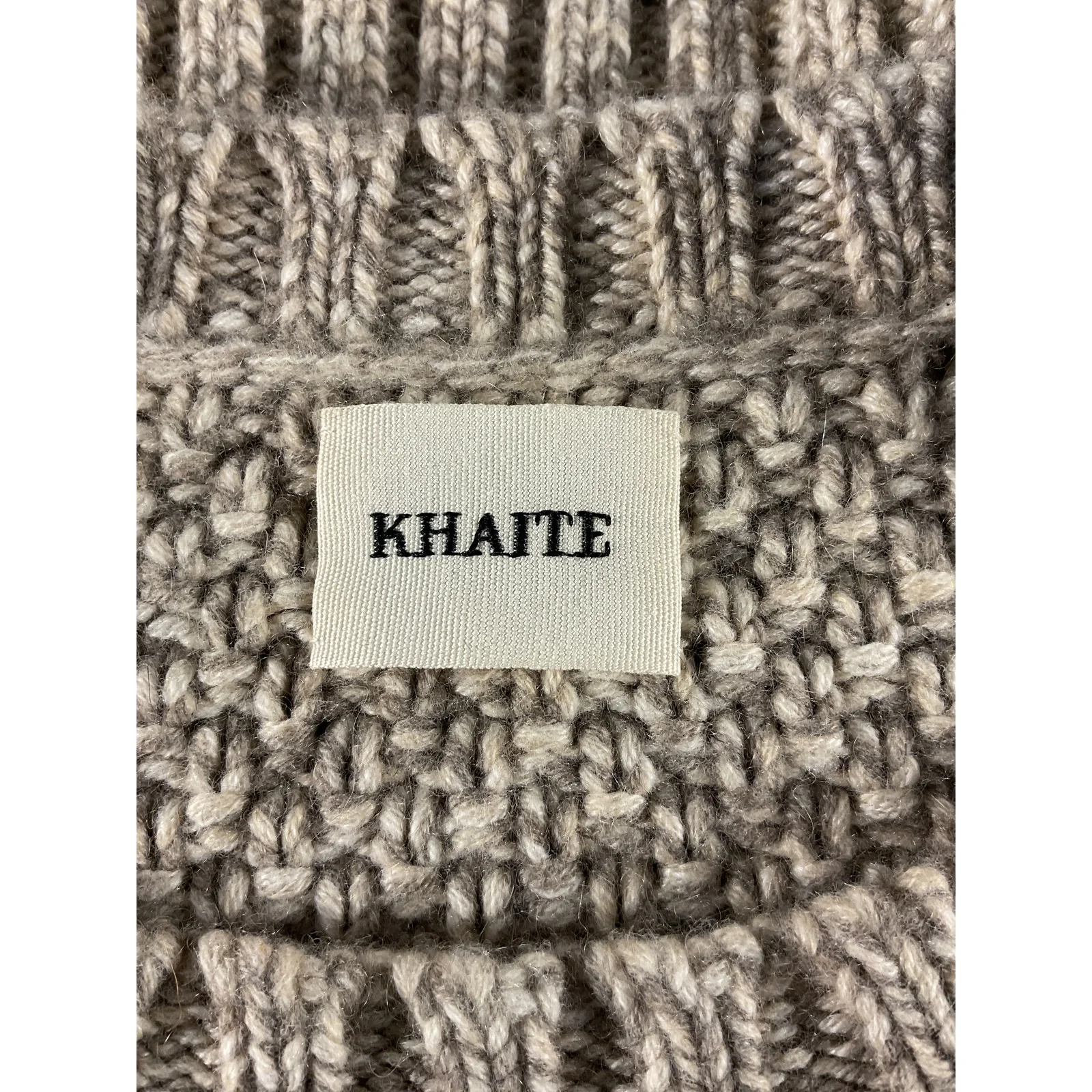 Khaite Oversized Beige Tabi Cashmere Sweater Size S - Image 5