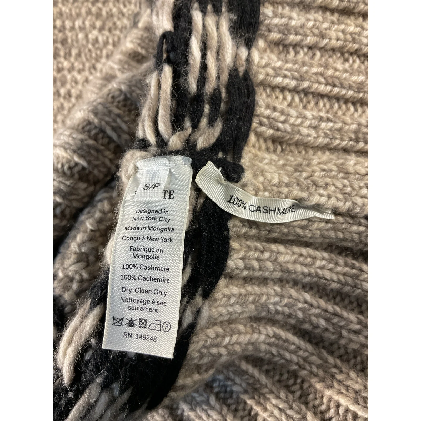 Khaite Oversized Beige Tabi Cashmere Sweater Size S - Image 6