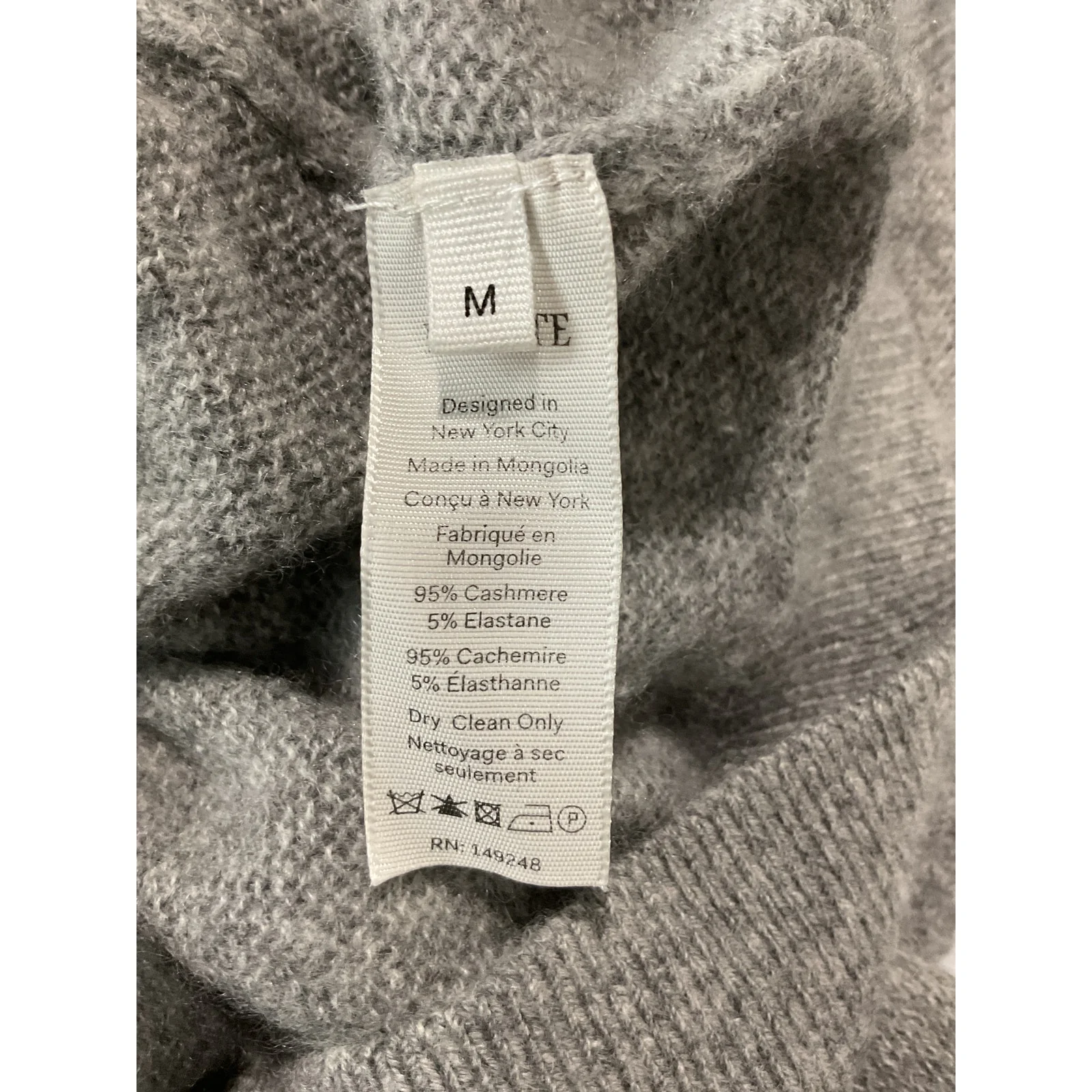 Khaite Shrunken 'Jo' Grey Cashmere Sweater Size M - Image 5