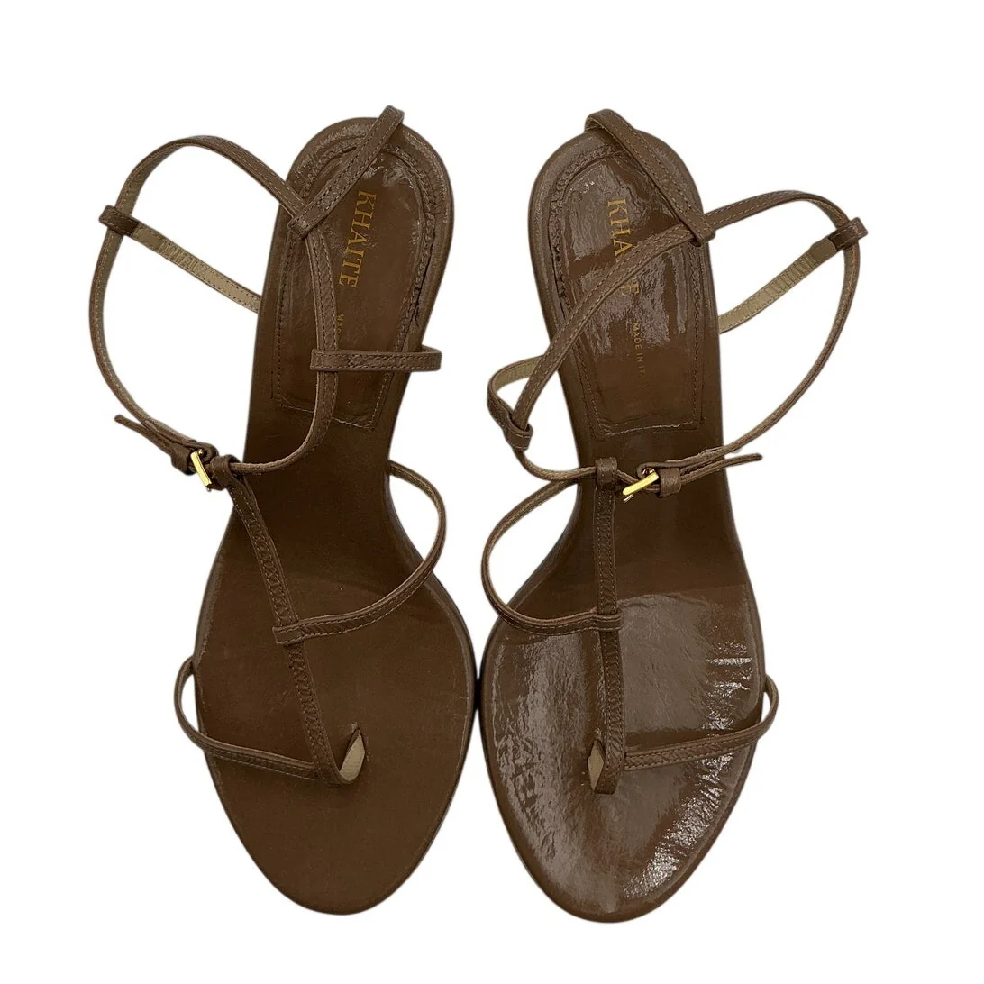 Khaite Strappy Soft Coffee Jones Leather Sandals Size 36 / US 6 - Image 4